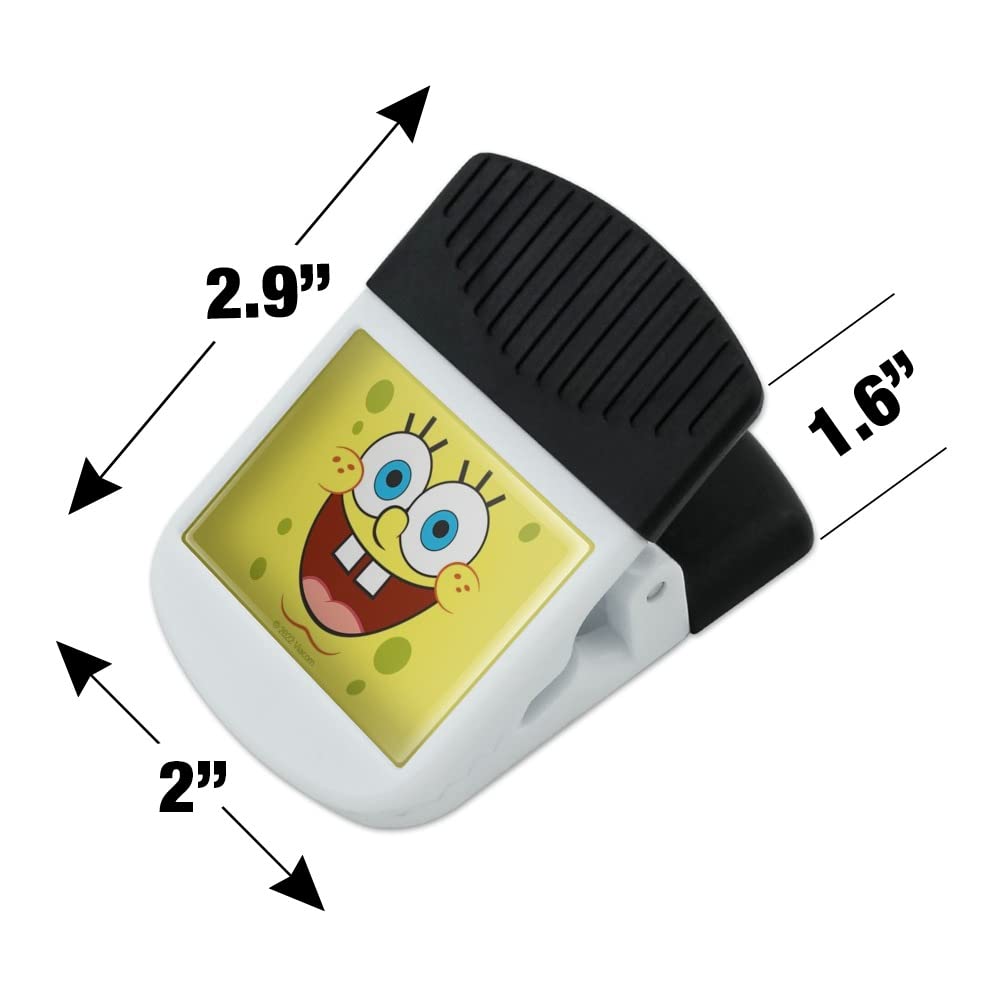 SpongeBob SquarePants Funny Smile Fridge Magnet - Strong Magnetic Hook for Notes, Photos & Snack Bags - Perfect for Kitchen, Office & Dorm Organization