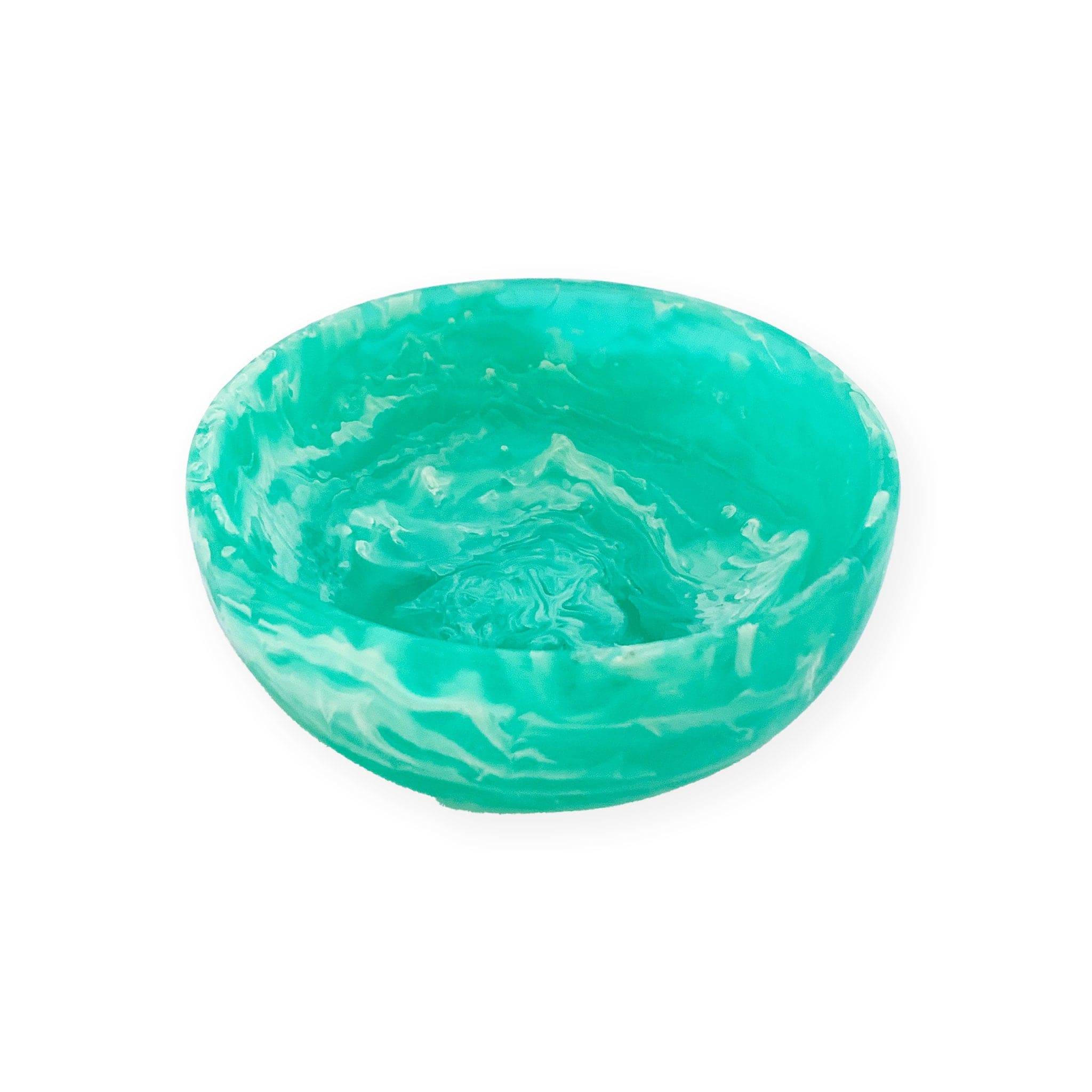 Handmade Swirl Resin Mini Bowls - Set of 3 Teal Blue Decorative Dishes for Jewelry, Candies & Home Decor | Perfect for Gifts, Parties & Bathroom Organization