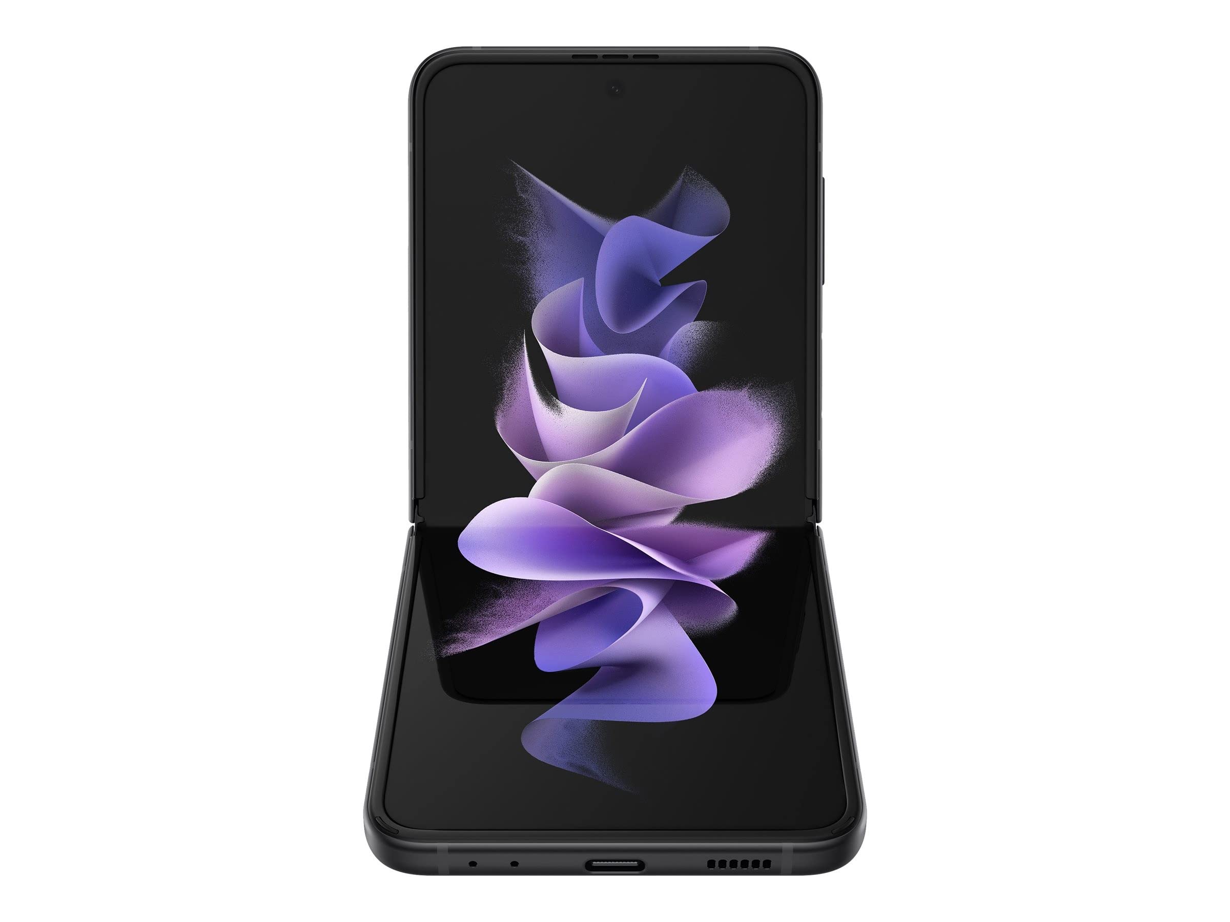Samsung Galaxy Z Flip3 5G Unlocked Smartphone 128GB - Phantom Black (Renewed) | Compact Foldable Phone for Work, Travel & Everyday Use