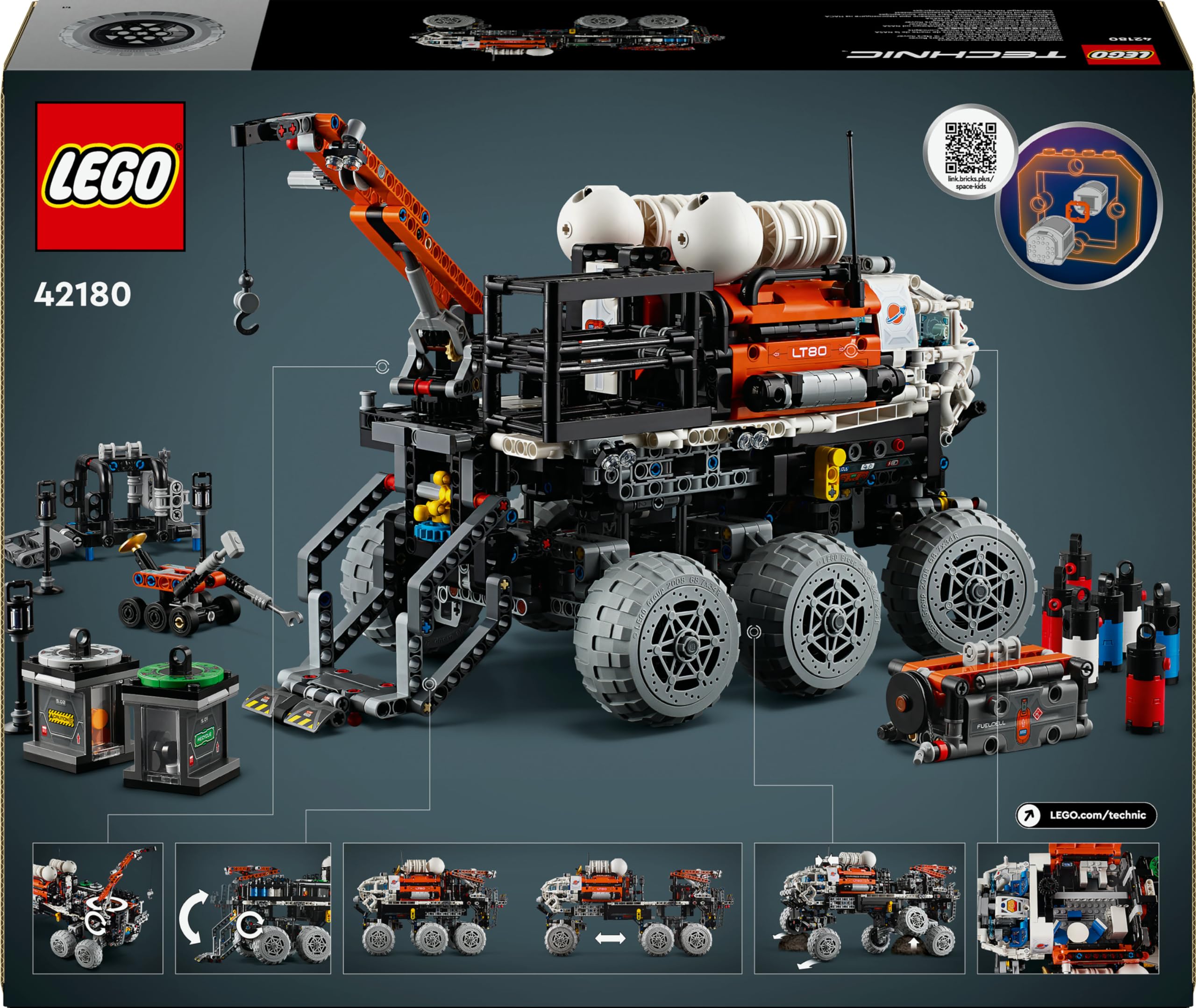 LEGO Technic Mars Rover Explorer Toy - NASA-Inspired Space Building Set with Planet & Vehicle, STEM Educational Gift for Kids Ages 11+ | Space Exploration Play & STEM Learning Activity