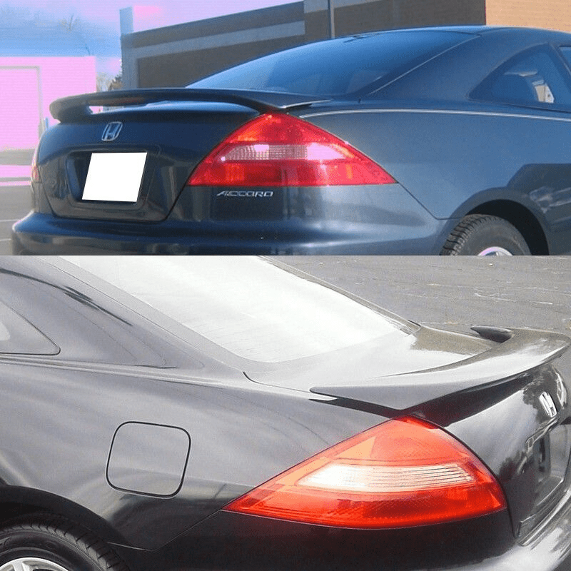 2003-2005 Honda Accord 2 Door Coupe OEM Style ABS Trunk Spoiler with 3rd Brake Light - Unpainted Black - Perfect for Car Enthusiasts & Custom Upgrades