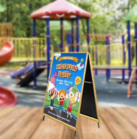 30x36 Wooden A-Frame Sign Holder with 1 1/4