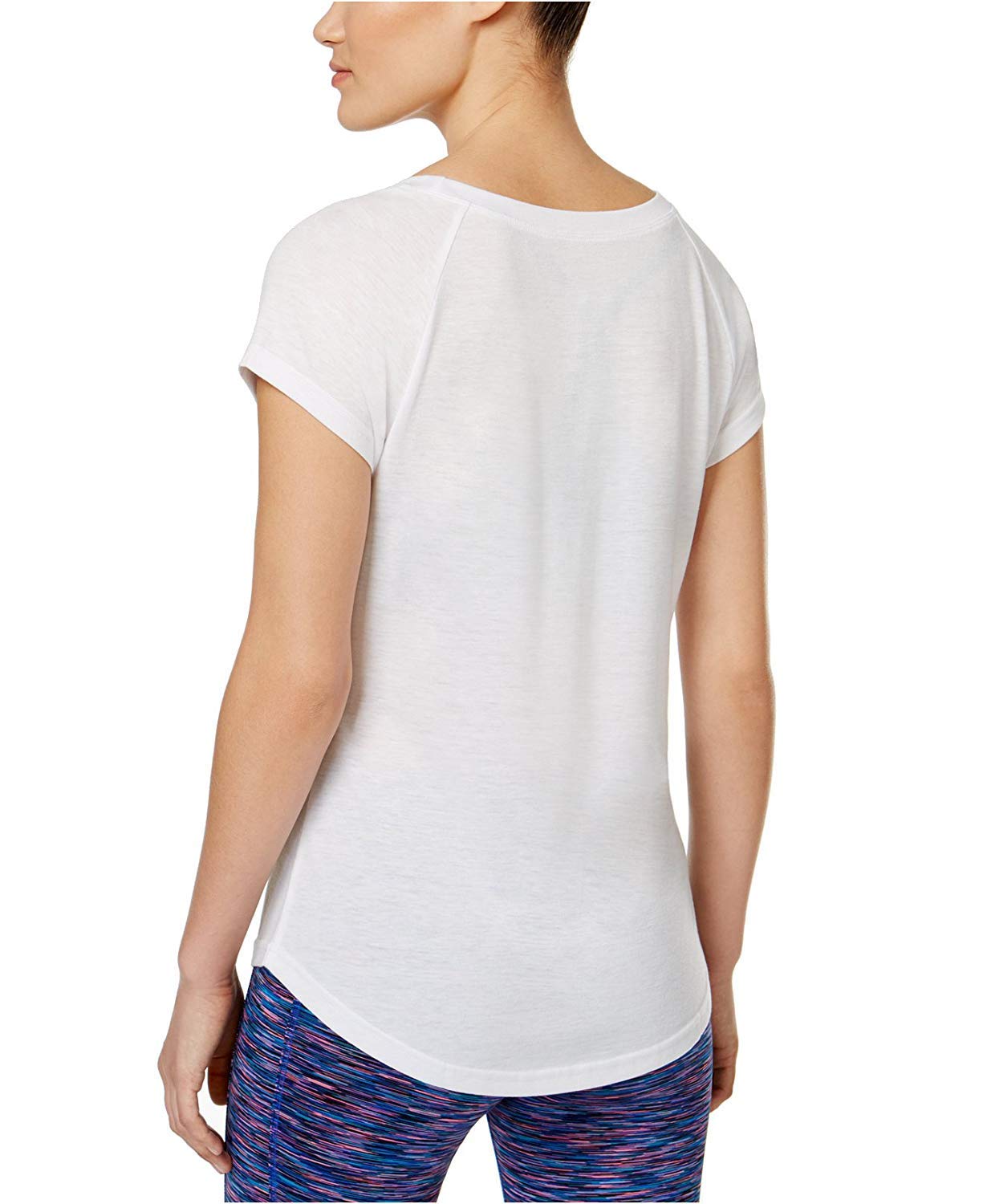 Ideology Women's Mom Yoga Fitness T-Shirt - Comfortable Workout Top for Yoga, Gym & Running - White XXL - Perfect for Active Moms & Fitness Enthusiasts