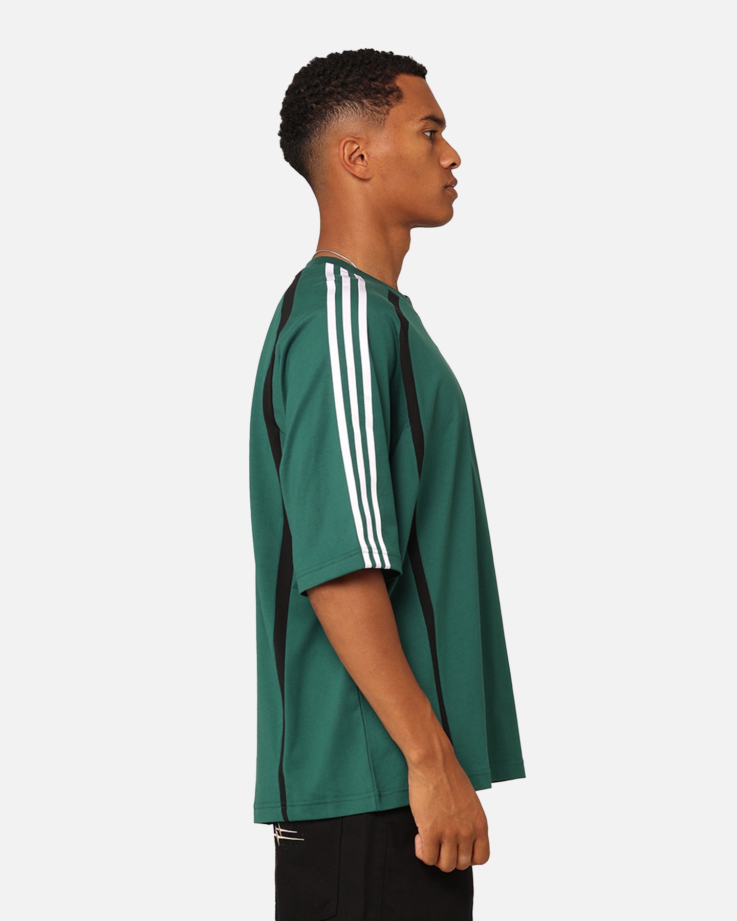 Adidas Oversized T-Shirt for Men & Women | Comfortable Cotton Crewneck Tee | Collegiate Green | Casual Wear, Street Style & Everyday Outfits
