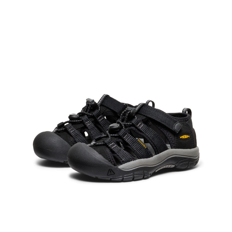 KEEN Newport H2 Kids' Sandals - Black/Yellow | Water-Friendly Outdoor Adventure Shoes for Beach, Pool & Playtime