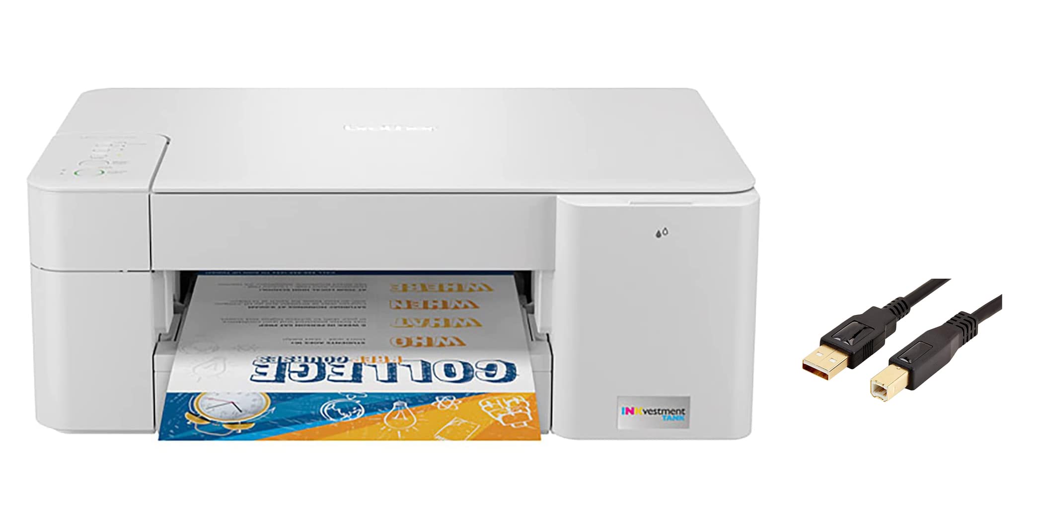 Brother MFC-J1215W Wireless All-in-One Color Inkjet Printer - Print, Copy, Scan, Fax | 16ppm, 1200x6000dpi, Voice Control, 150-Sheet Capacity | Home Office & Small Business Printing Solution