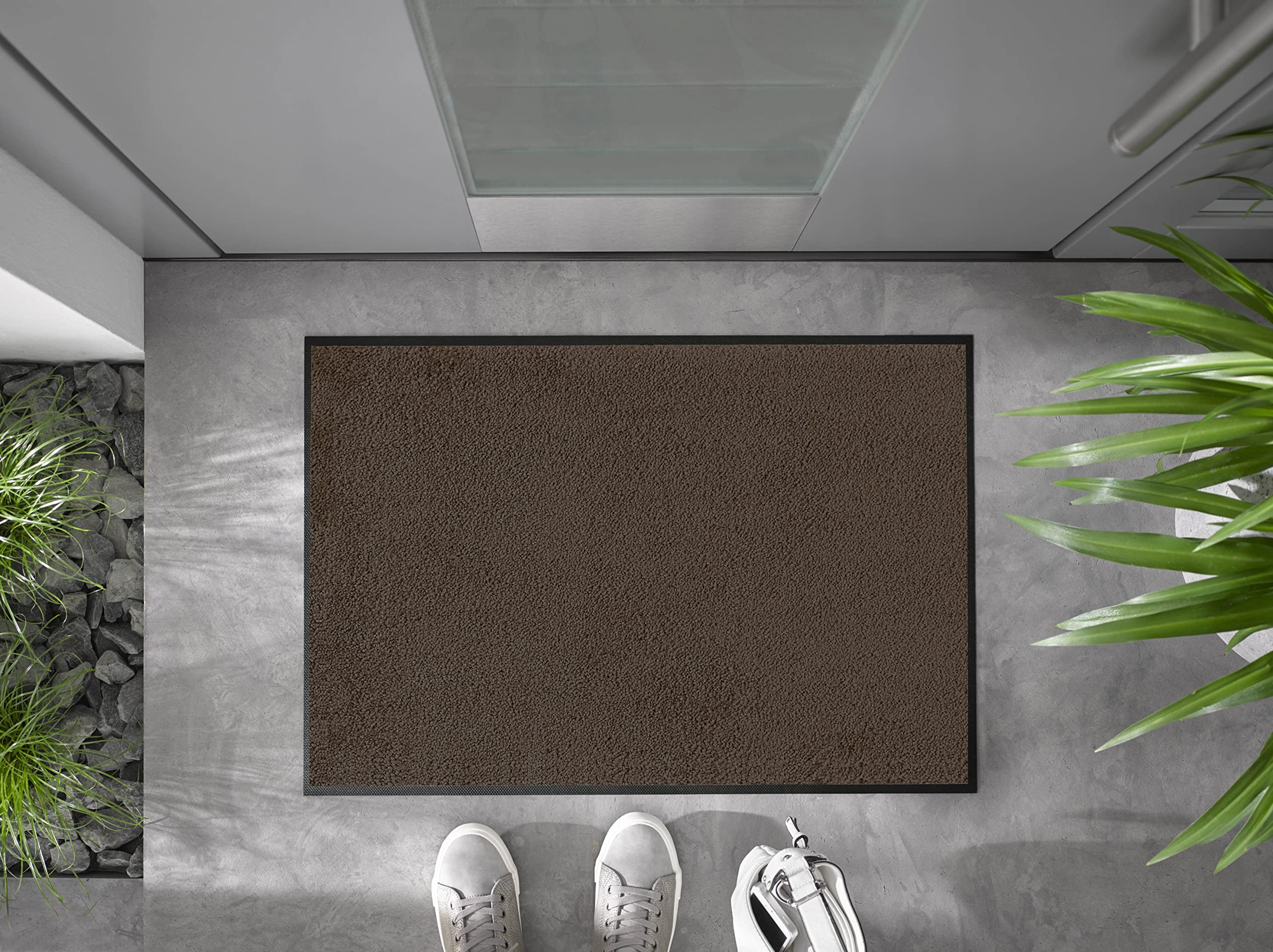 Premium Dark Brown Door Mat 60x90 cm - Non-Slip, Durable Indoor/Outdoor Entryway Rug for Home, Office & Patio - Waterproof & Easy to Clean Welcome Mat for High Traffic Areas
