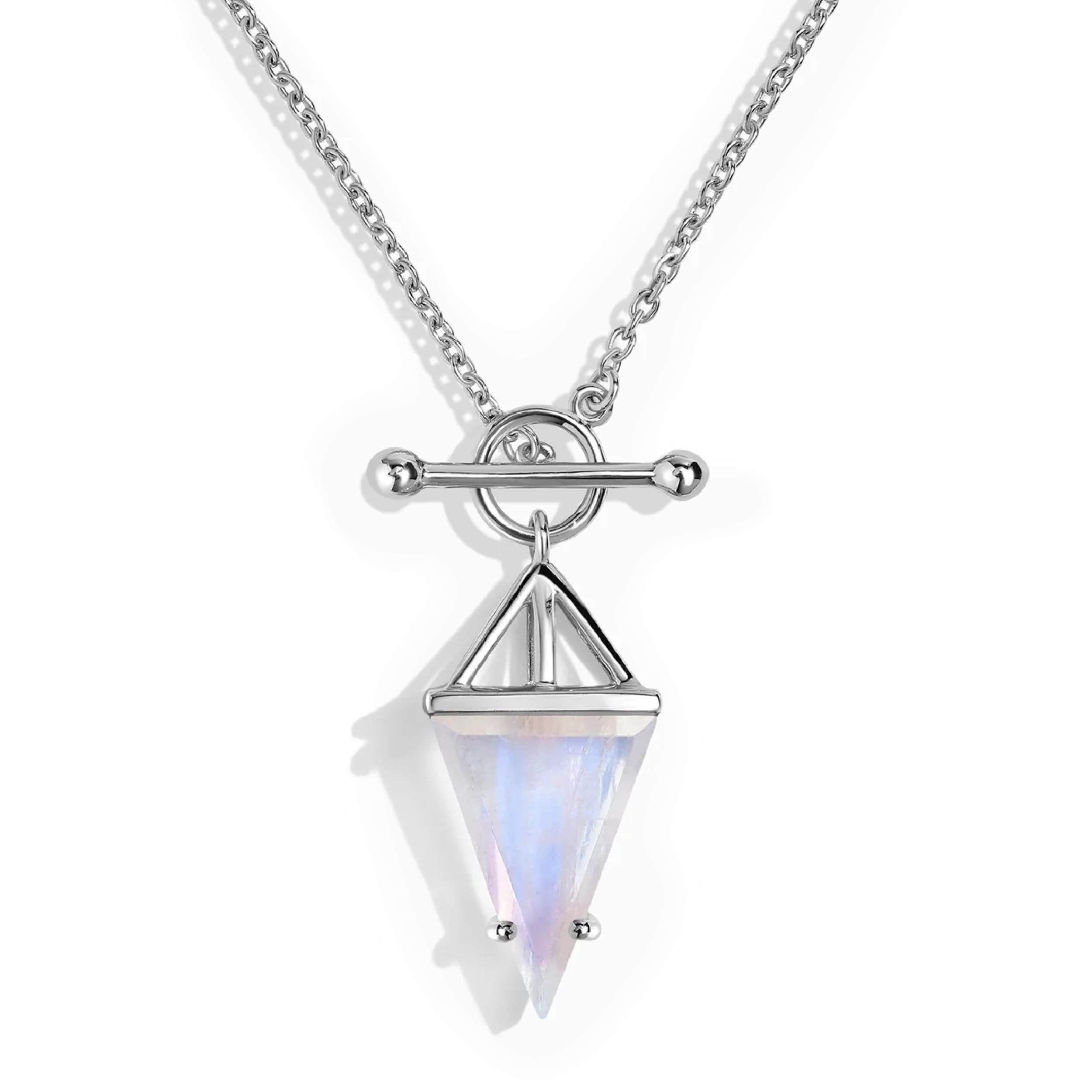 Authentic Moonstone & Opal Necklace - 925 Sterling Silver & 18k Gold Jewelry for Women | Genuine Black Obsidian & Enchanted Moonstone Pendant | Perfect for Spiritual Healing, Meditation & Boho Fashion