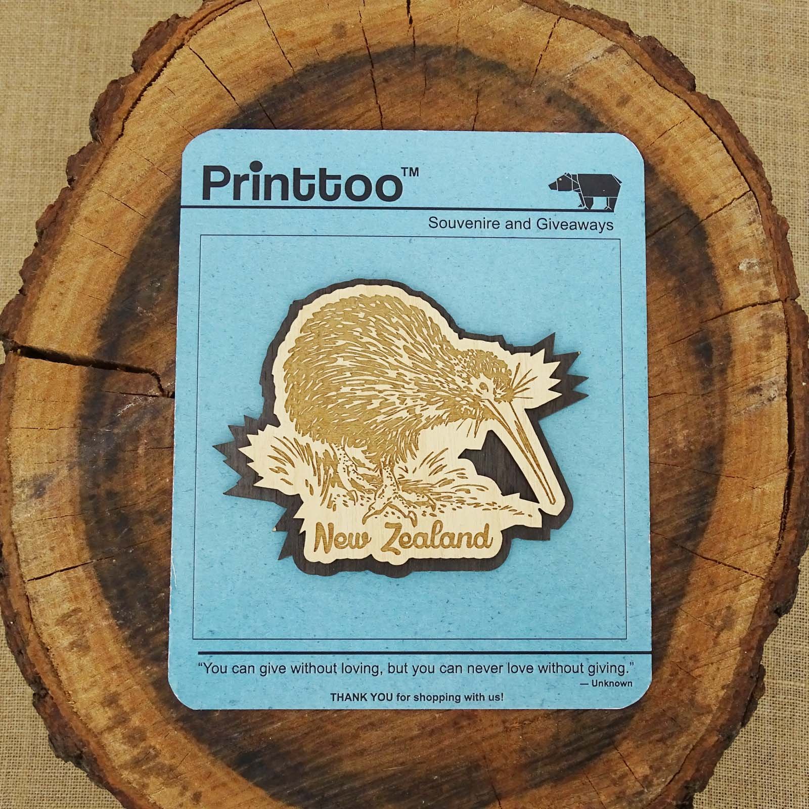 Handcrafted New Zealand Kiwi Bird Wooden Fridge Magnet - Unique Souvenir & Travel Gift for Home, Office Decor (Perfect for Refrigerators, Whiteboards & Metal Surfaces)