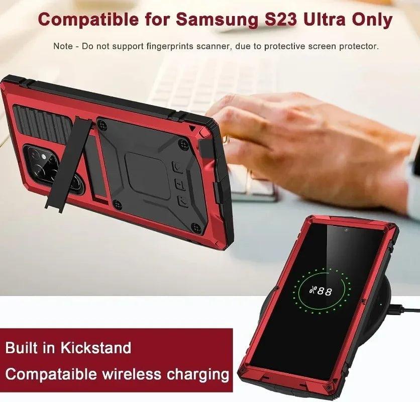 Samsung Galaxy S24 Plus Rugged Military-Grade Metal Case - Shockproof & Durable Protection for Outdoor, Work & Adventure