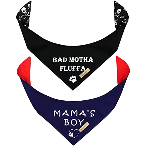 Bad Motha Fluffa & Mama's Boy (2 Reversible Bandanas)