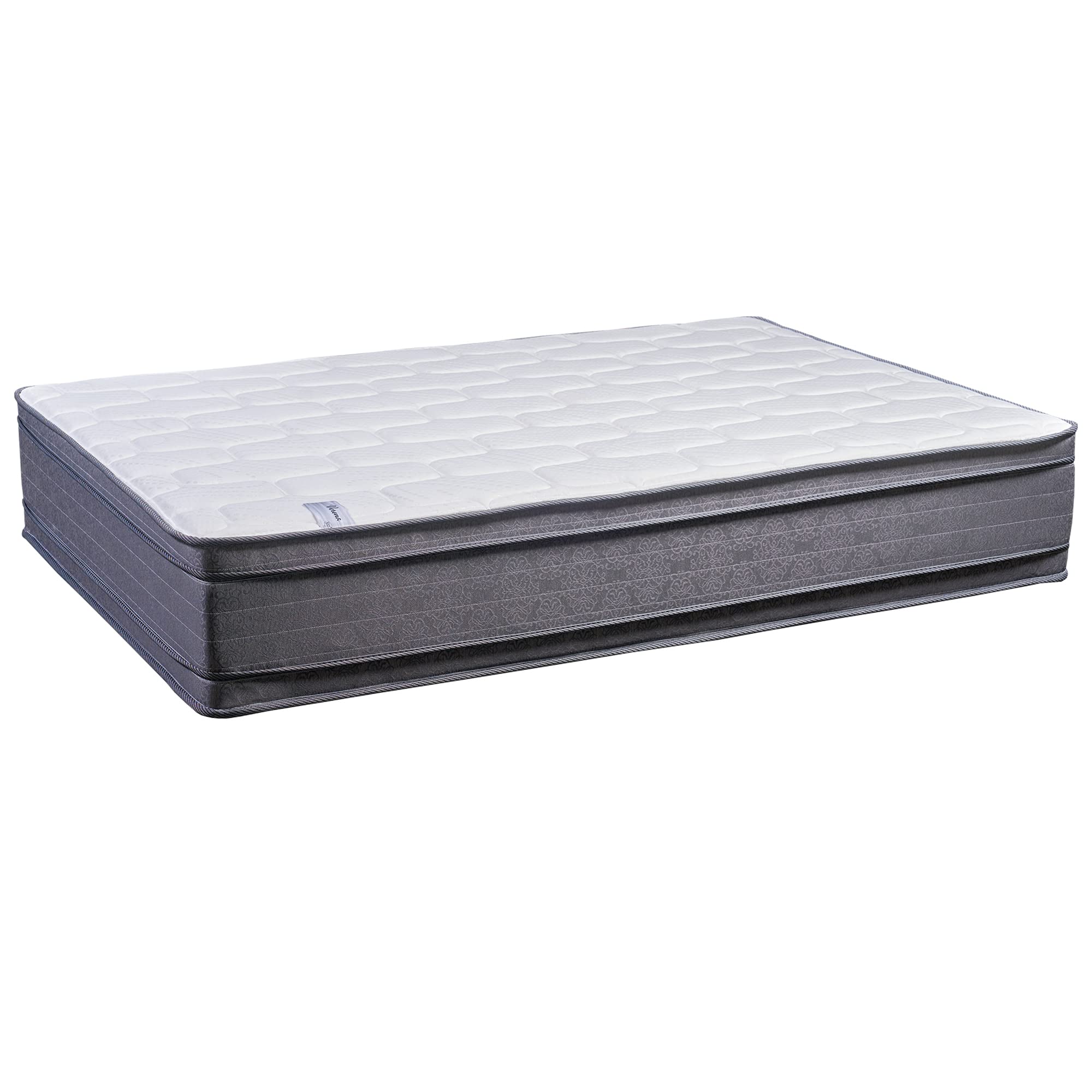 Treaton 12-Inch Double Sided Foam Encased Double Pillow Top Medium Plush Mattress - Full Size with Exceptional Back Support for Side & Back Sleepers - Perfect for Guest Rooms, Dorms & Apartments