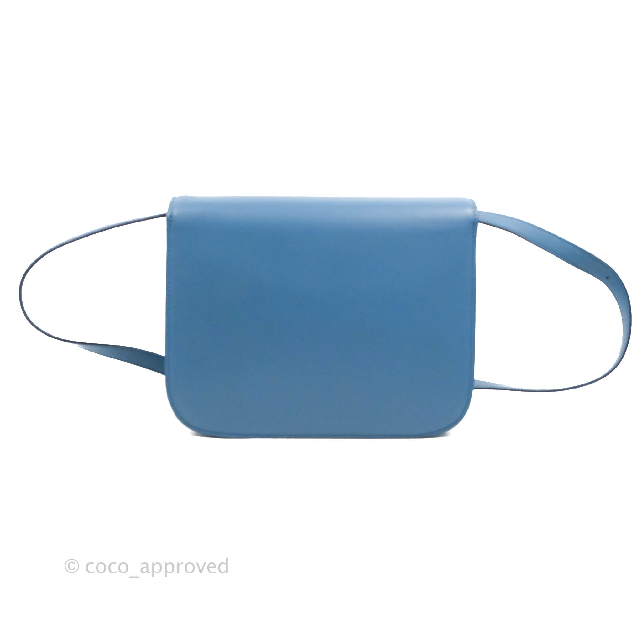Celine Medium Classic Box Bag in Blue Calfskin with Silver Hardware - Luxury Crossbody Purse for Women, Perfect for Work, Date Night & Special Occasions