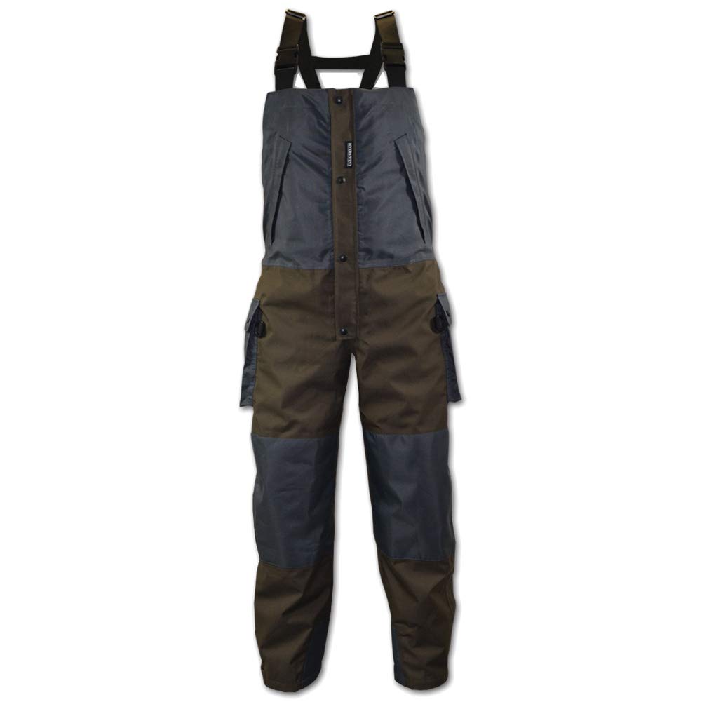 RIVERS WEST Men's Kokanee Waterproof Windproof Fully Seam-Sealed Fishing Bib Overalls - Heavy Duty Winter Fishing Gear for Cold Weather & Outdoor Activities