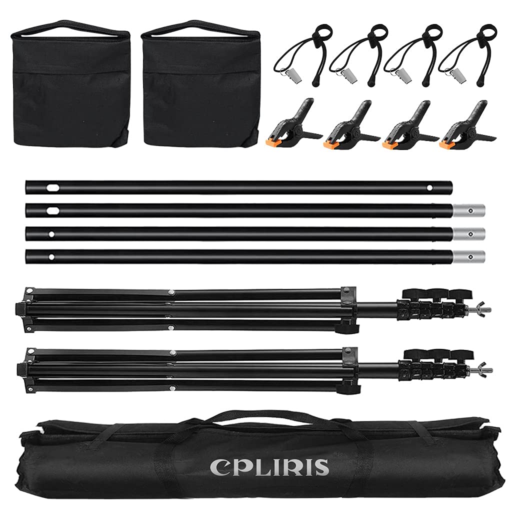 8.5x10ft Adjustable Backdrop Stand Kit for Party Decorations, Baby Showers & Photography - Includes Spring Clamps, Backdrop Clips, Sandbag & Carrying Bag - Perfect for Events, Weddings, Photo Studios & Home Decor
