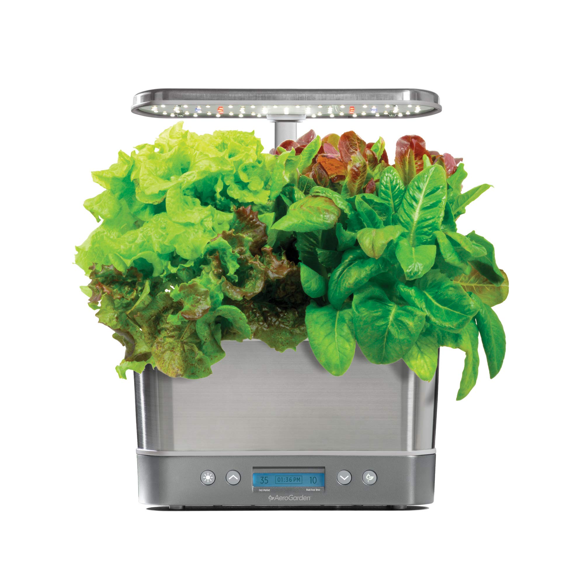 AeroGarden Harvest Elite LED Indoor Hydroponic Garden System with Heirloom Salad Greens Seed Pod Kit - Perfect for Home Gardening, Fresh Herbs & Vegetables Year-Round
