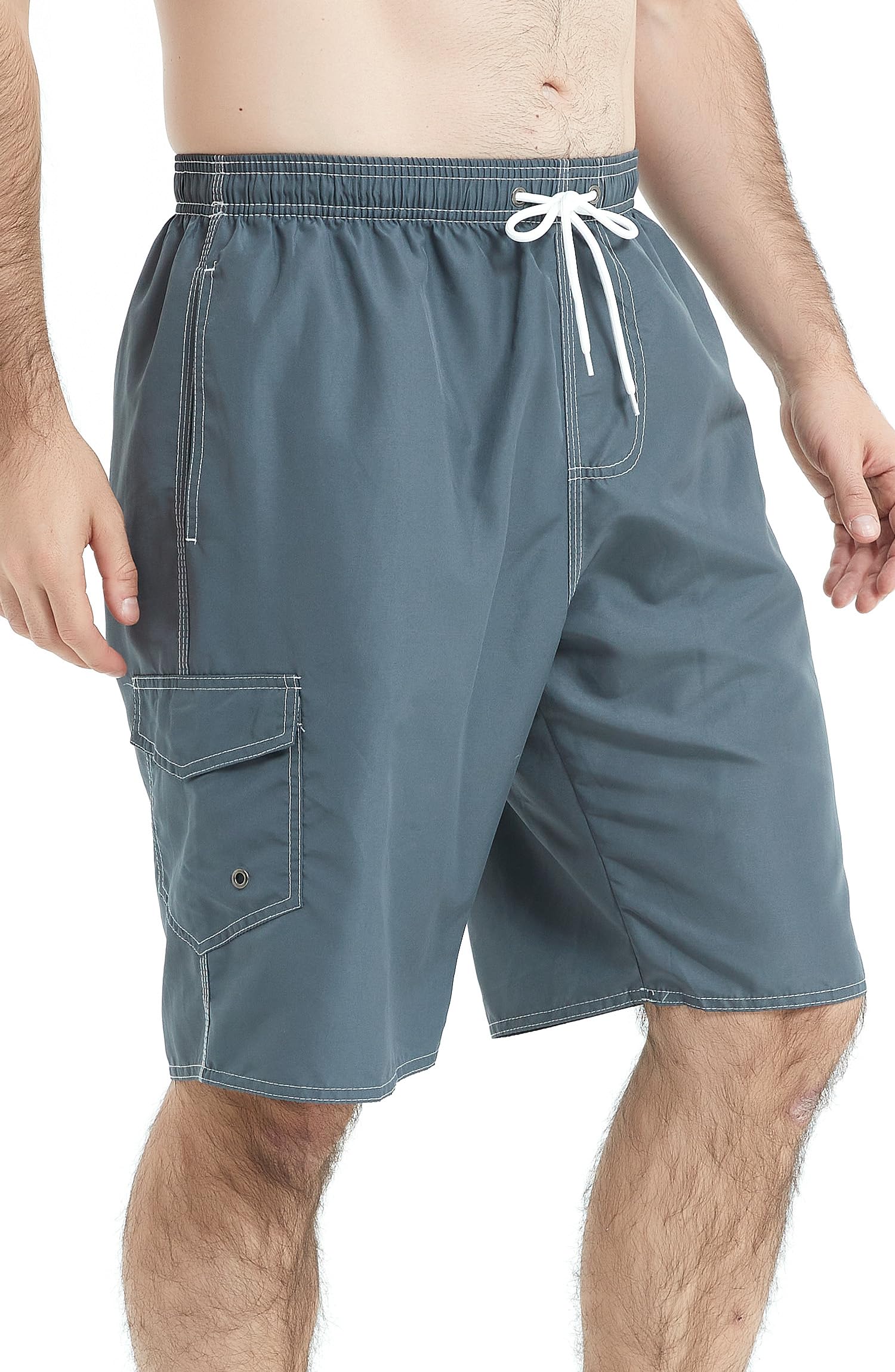 **Landisun Men's Quick Dry Swim Trunks with Mesh Lining - Comfortable Board Shorts for Swimming, Beach, Surfing & Pool Activities**