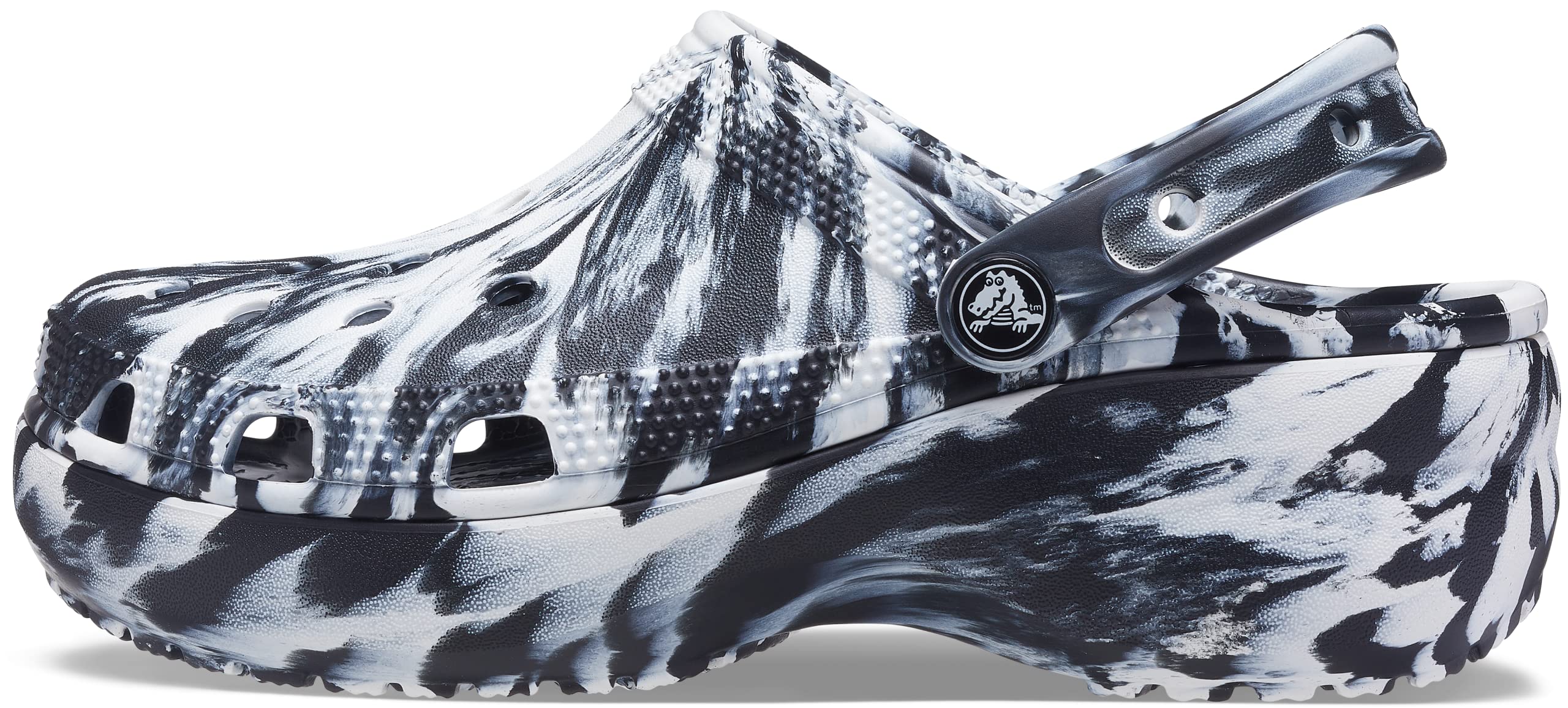 Crocs Women's Classic Platform Marbled Clog - Comfortable Slip-On Shoes for Women, Lightweight & Cushioned, Perfect for Casual Wear, Beach, Pool & Outdoor Activities