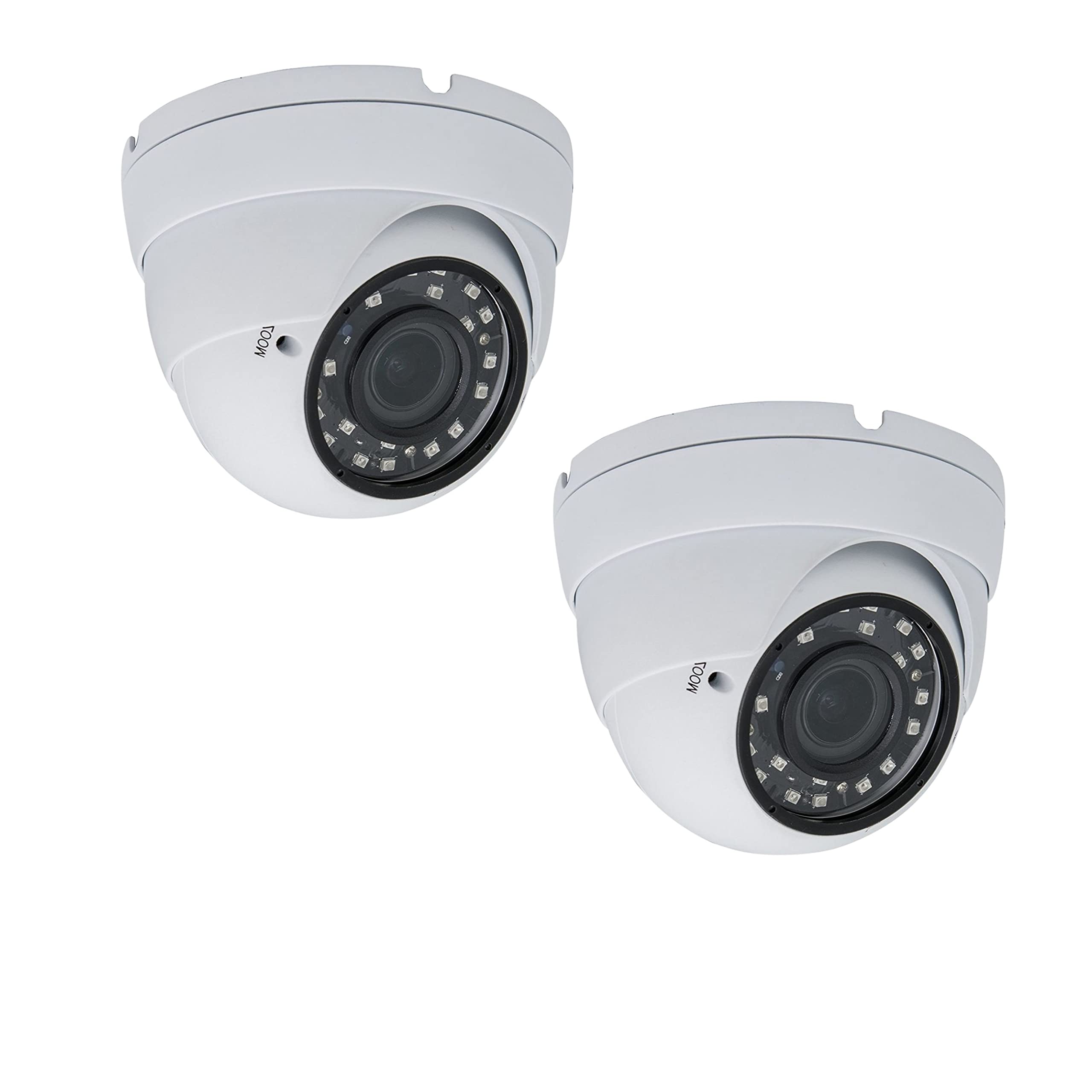 Evertech 1080p HD Weatherproof Outdoor Dome Security Camera with Adjustable Lens - 2 Pack for Home, Office & Business Surveillance - Night Vision, Motion Detection & Remote Viewing
