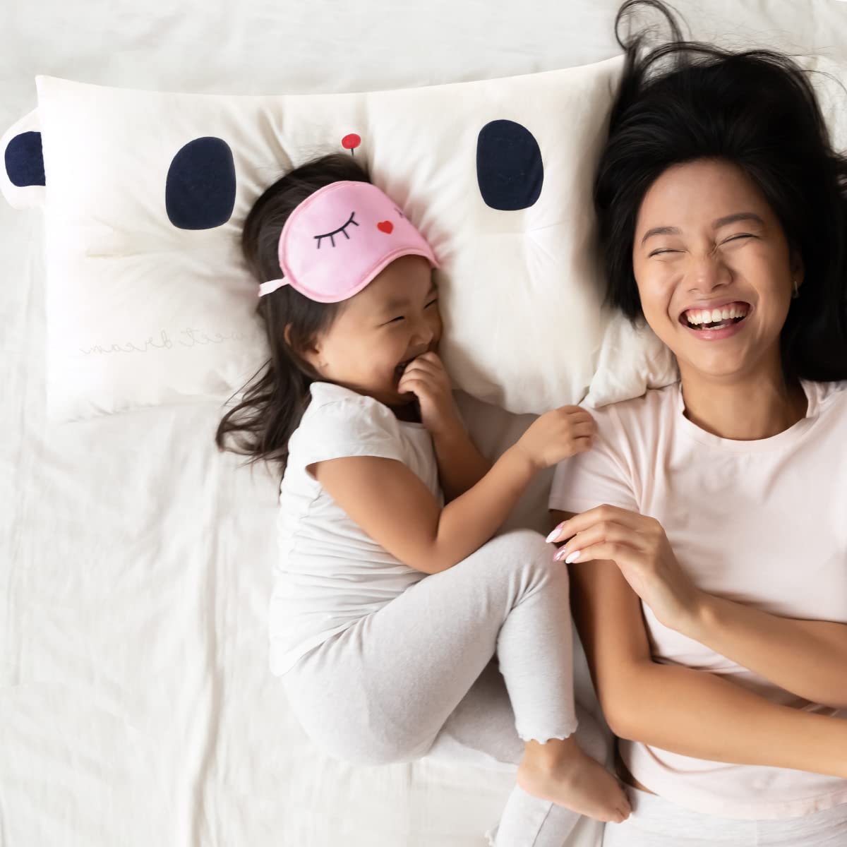 Soft Hypoallergenic Toddler Pillow - Panda Design for Kids' Sleep & Travel