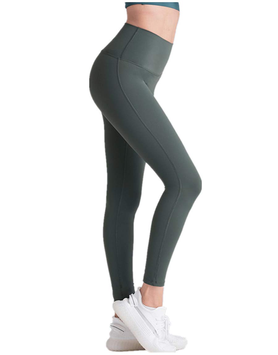 LLTMALL Women's High Waist Yoga Pants - Workout Leggings with Pockets, Tummy Control Compression Fitness Tights for Running, Gym & Lounge Wear