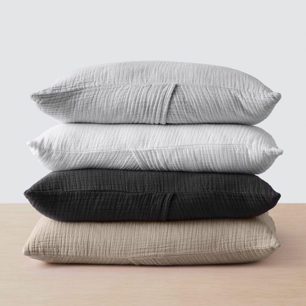 Organic Cotton Gauze Pillow Shams - Soft & Breathable Bedding for a Comfortable Sleep - Perfect for Home, Hotel, and Guest Room Decor