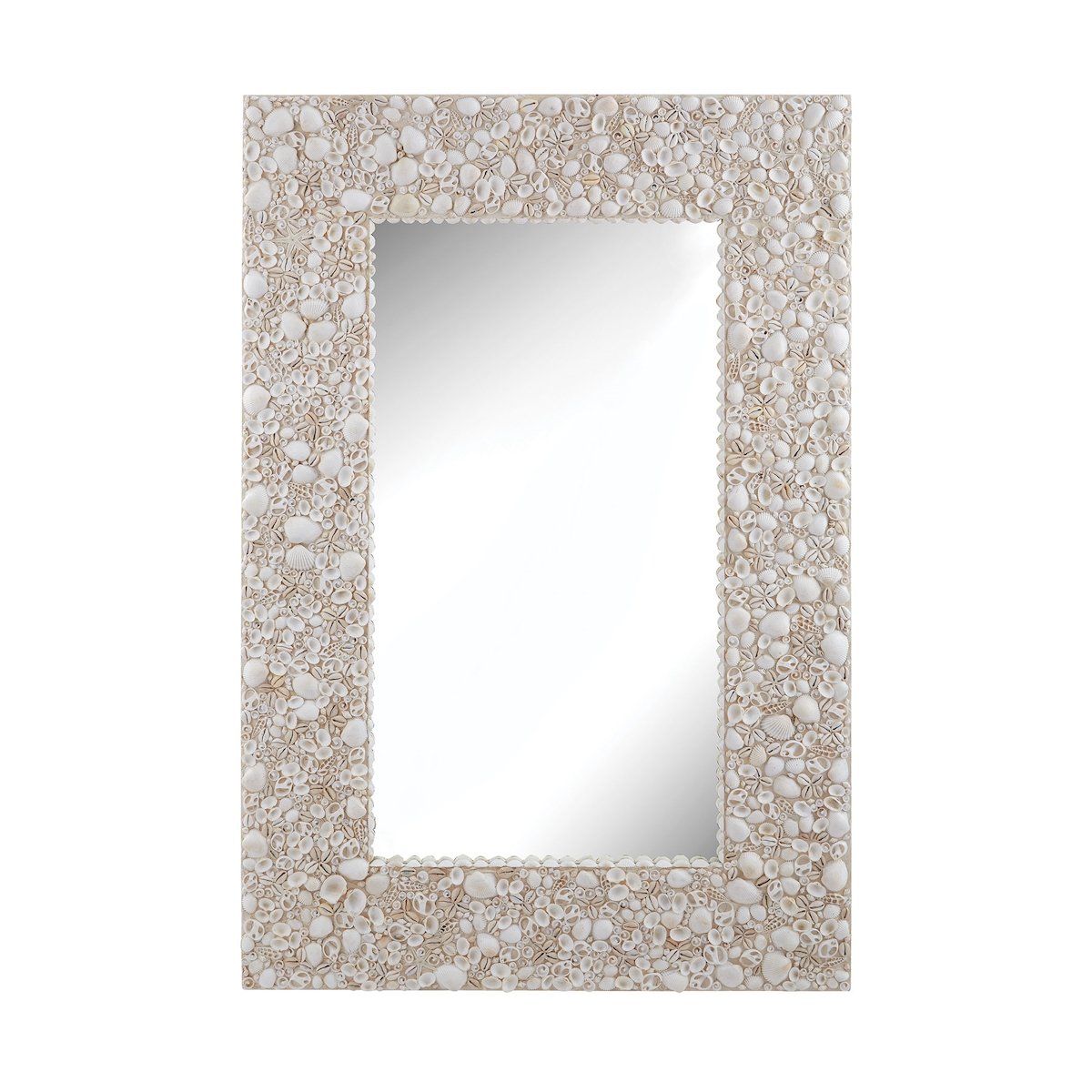 Elk Home Natural Shell Wall Mirror - Coastal Decor, Bathroom Vanity Mirror, Bedroom Accent for Beach House & Boho Style