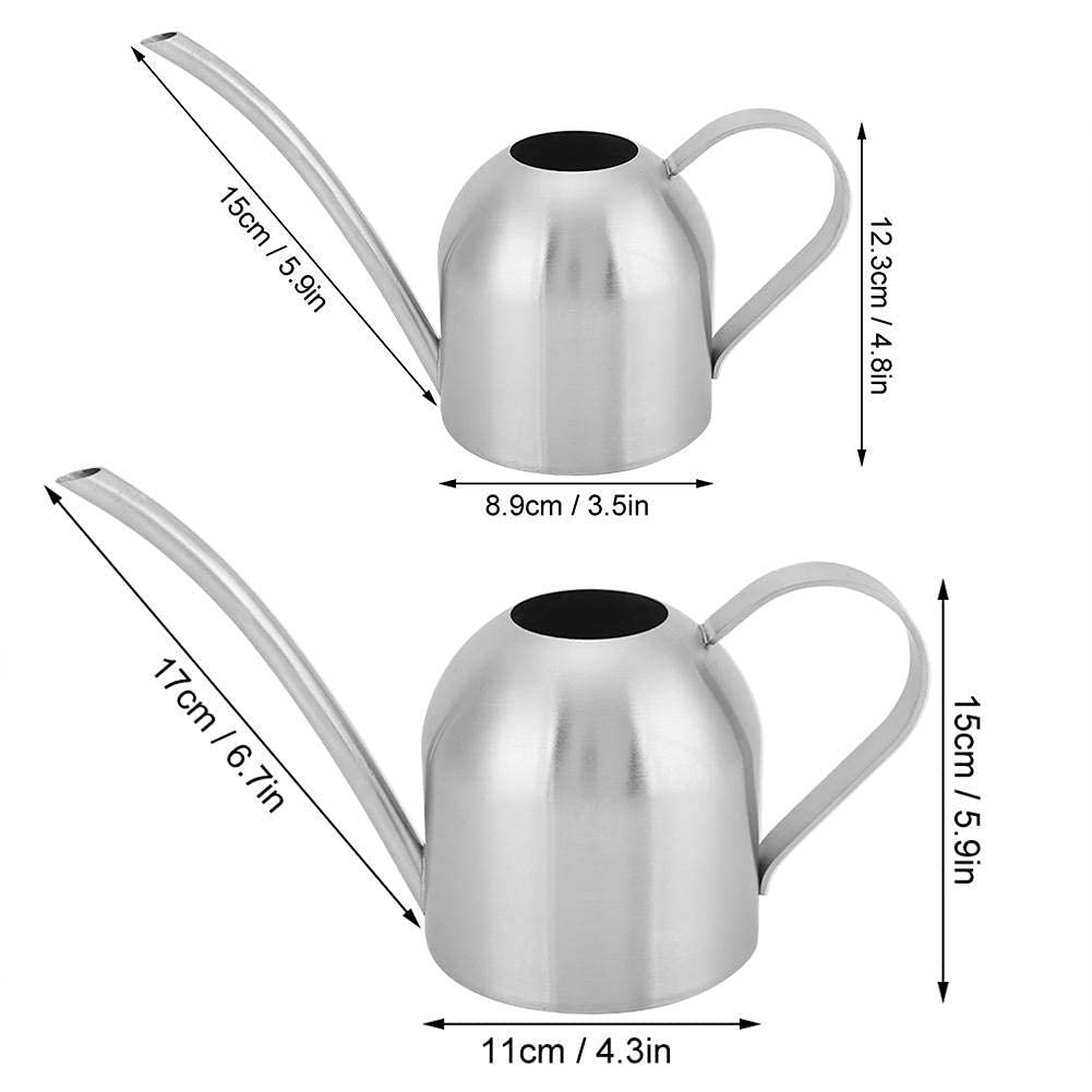 Premium Stainless Steel Watering Can for Indoor Plants - 500ML Modern Design with Long Spout - Perfect for Houseplants, Gardens, and Home Decor