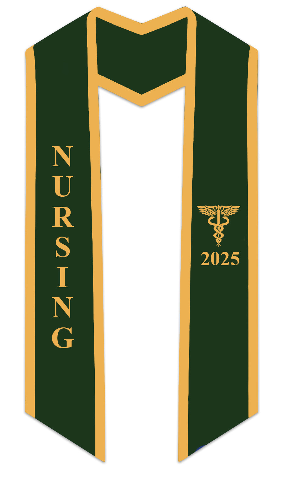 2025 Nursing Graduation Stole with Elegant Trim - Premium Satin Scarf for Nursing School Graduation Ceremony, Pinning & Healthcare Celebrations