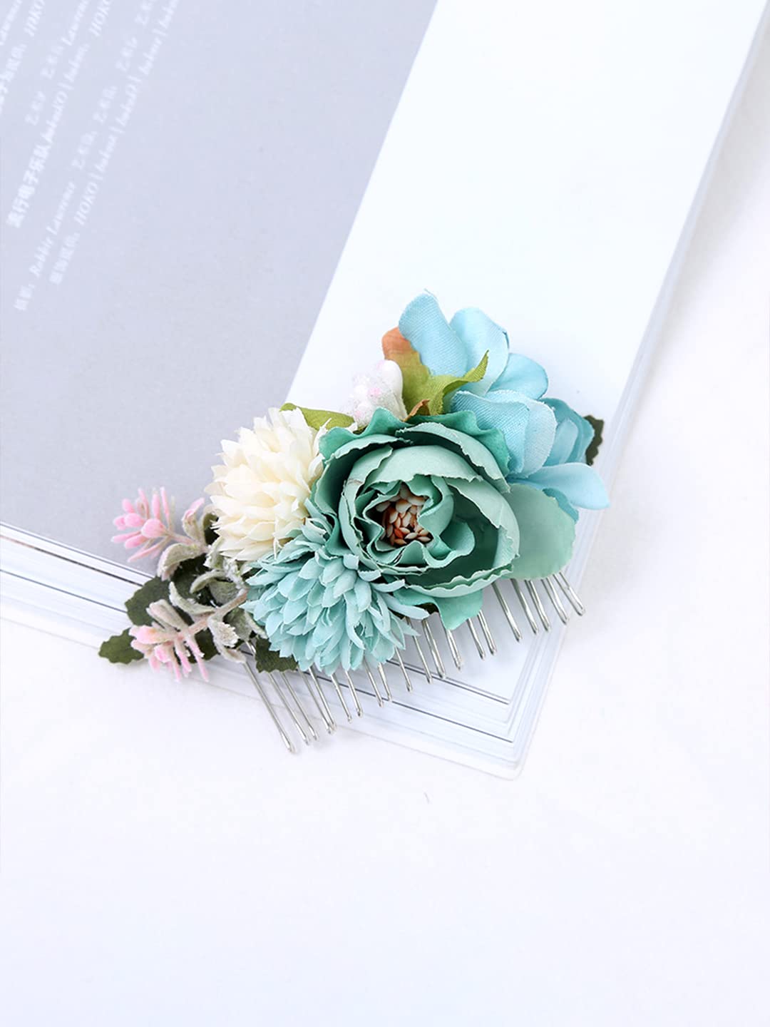 Sonpal Floral Hair Comb Pin for Women - Elegant Bridal Hair Clip, Side Comb, Hair Accessories for Women & Girls | Perfect for Weddings, Parties & Special Occasions