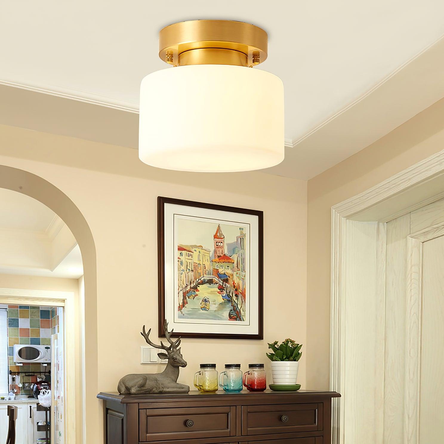 Clinio Modern Flush Mount Ceiling Light Fixture - Energy Efficient LED Lighting for Bedroom, Kitchen & Hallway