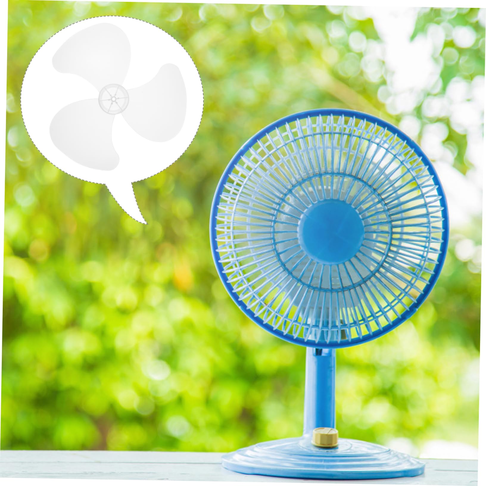 2 Pack White Plastic Fan Blades - Replacement Parts for Ceiling Fans, Standing Fans, Window Fans & Refrigerators - Durable Household Cooling Accessories for Summer Use in Home, Office & Kitchen