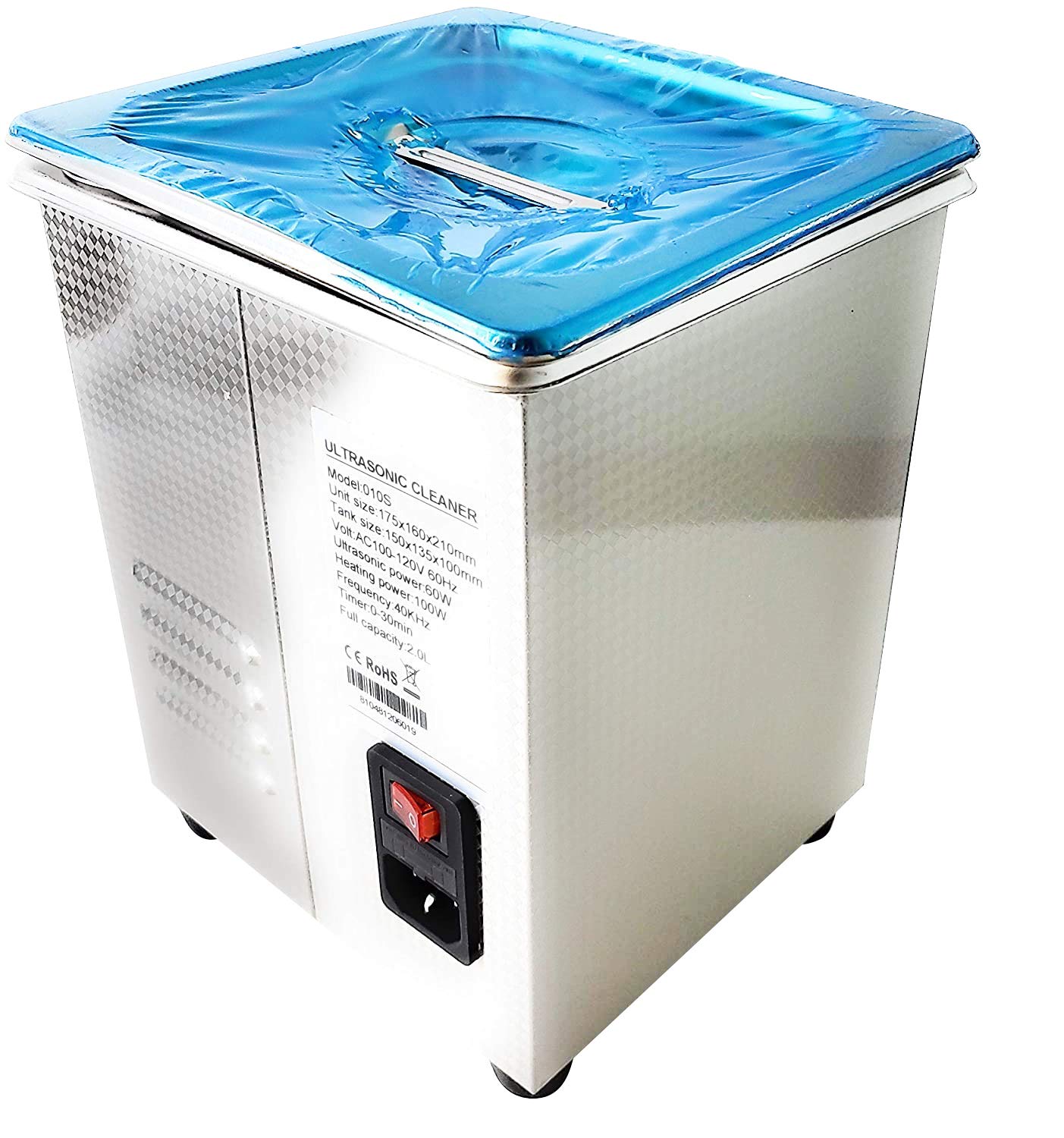 Labnique Professional 2.0L Digital Ultrasonic Cleaner with Heating Function - 110V Jewelry, Eyeglasses, Dentures & Small Parts Cleaner for Home & Commercial Use