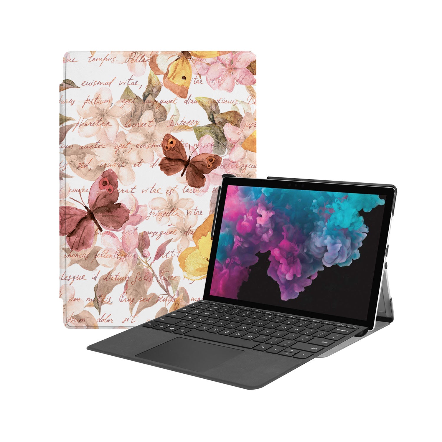 Microsoft Surface Case with Butterfly Design - Slim Protective Cover for Surface Pro/Book/Laptop - Perfect for Work, Travel & School Use