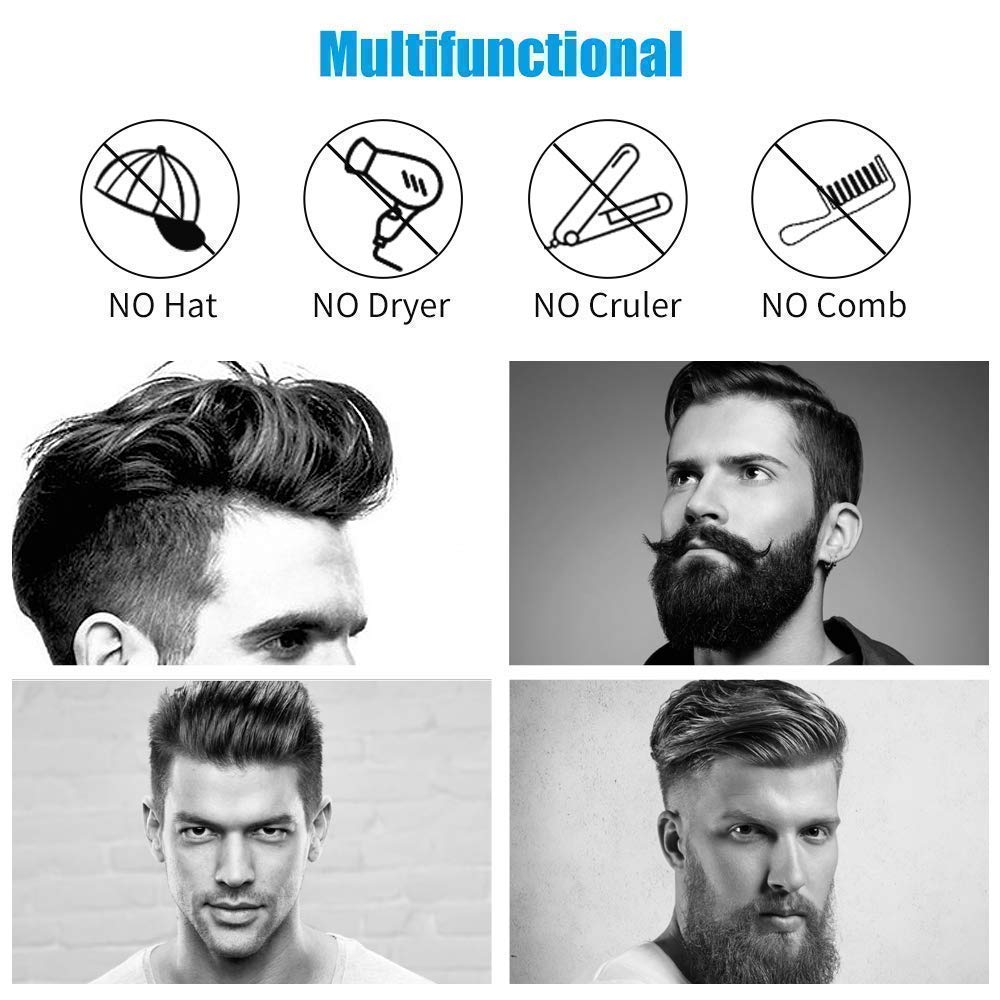 SKYUNION Professional Men's Electric Beard Straightener & Hair Styler - 3-in-1 Massage Comb for Curly Hair Straightening, Styling & Grooming (Black) | Perfect for Home Use, Travel & Salon-Quality Beard Care