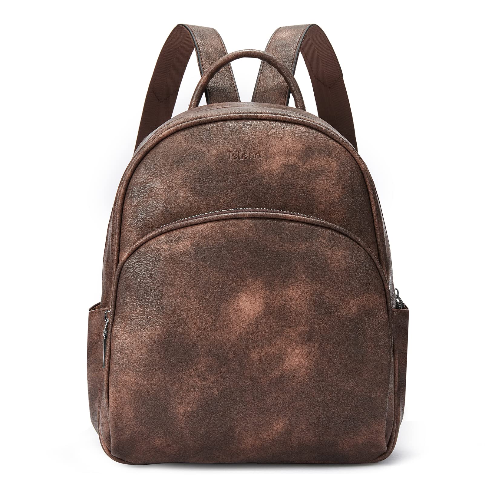 Telena Small Leather Backpack Purse for Women & Girls - Cute Mini Backpack Shoulder Bag for Travel, School, Work & Daily Use | Durable & Stylish Crossbody Bag
