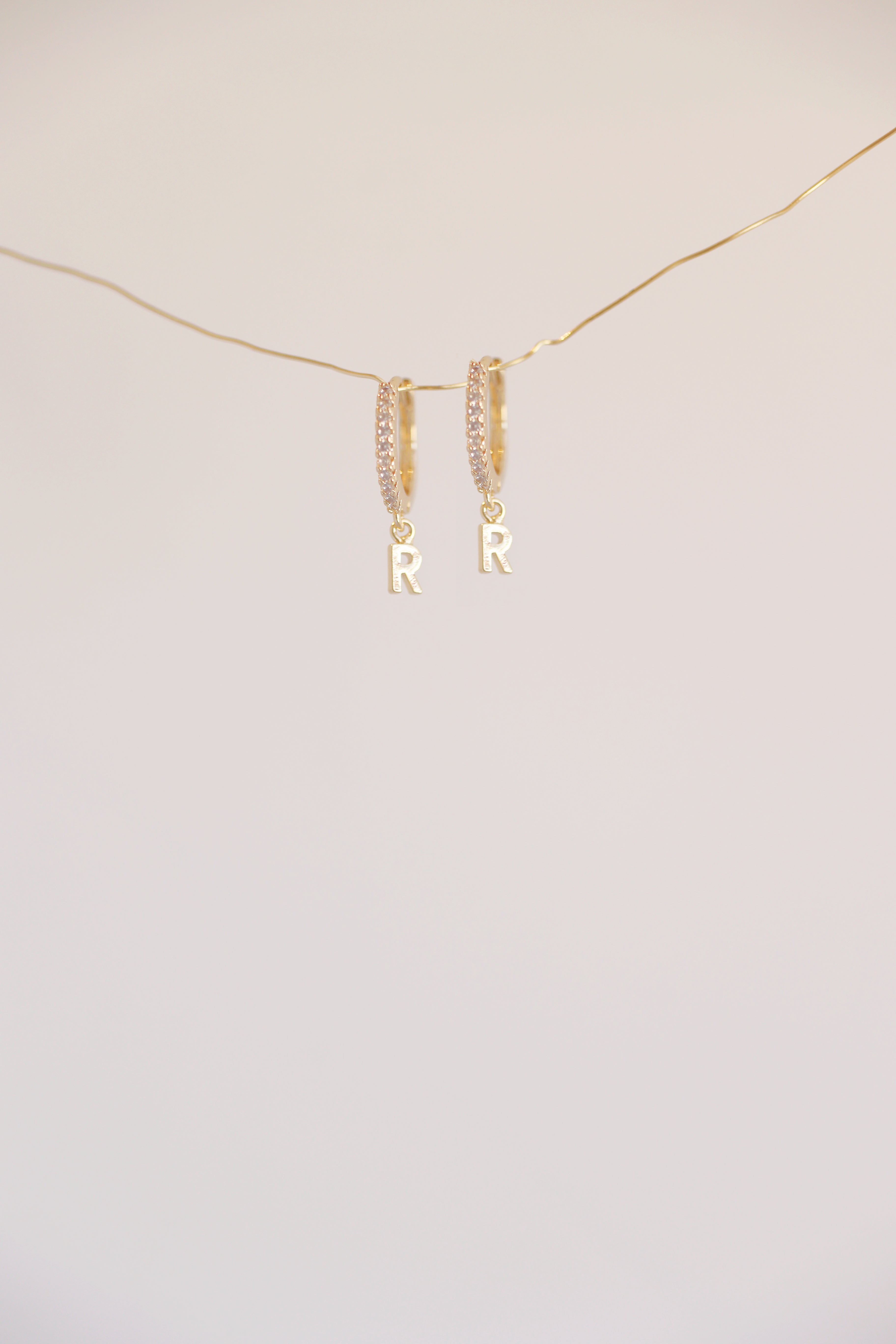 Mini Monogram Huggie Earrings - Personalized Gold Plated Hoop Earrings for Women, Perfect for Everyday Wear & Gifts