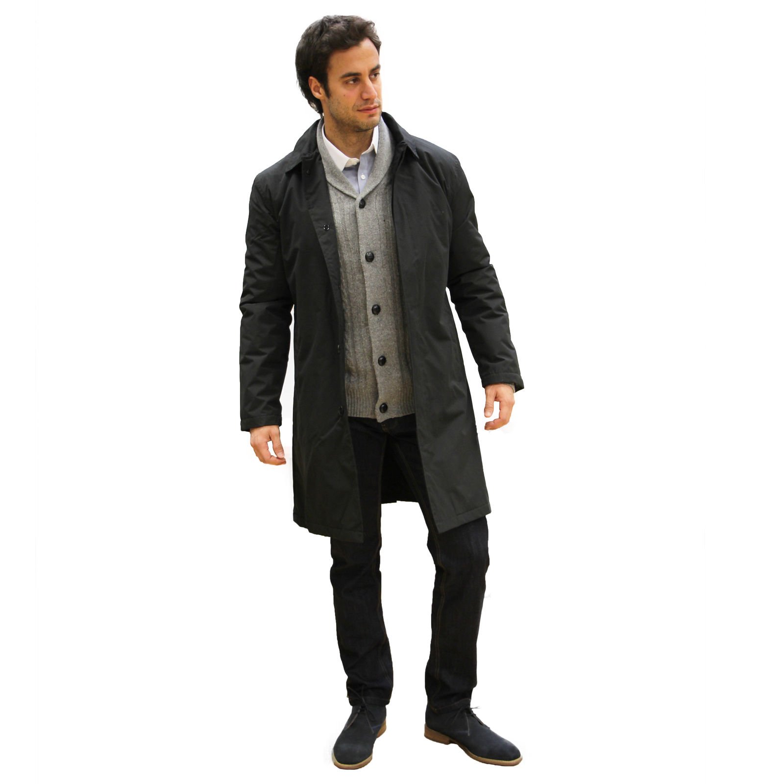 Carter & Jones Men's Waterproof Raincoat - Lightweight Windproof Jacket for Outdoor Hiking & Commuting