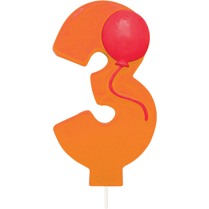 #3 Balloon Candle - Elegant Birthday Party Decorations for Weddings, Baby Showers & Special Celebrations