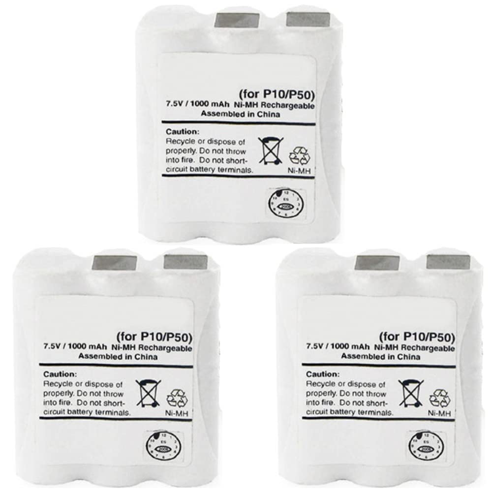 Empire 2-Way Radio Batteries - 3 Pack Ni-MH 7.5V 1000mAh Replacement for Motorola Spirit SU220 & HNN9044A - Long Lasting Walkie Talkie Batteries for Outdoor Adventures, Construction Sites & Emergency Communication
