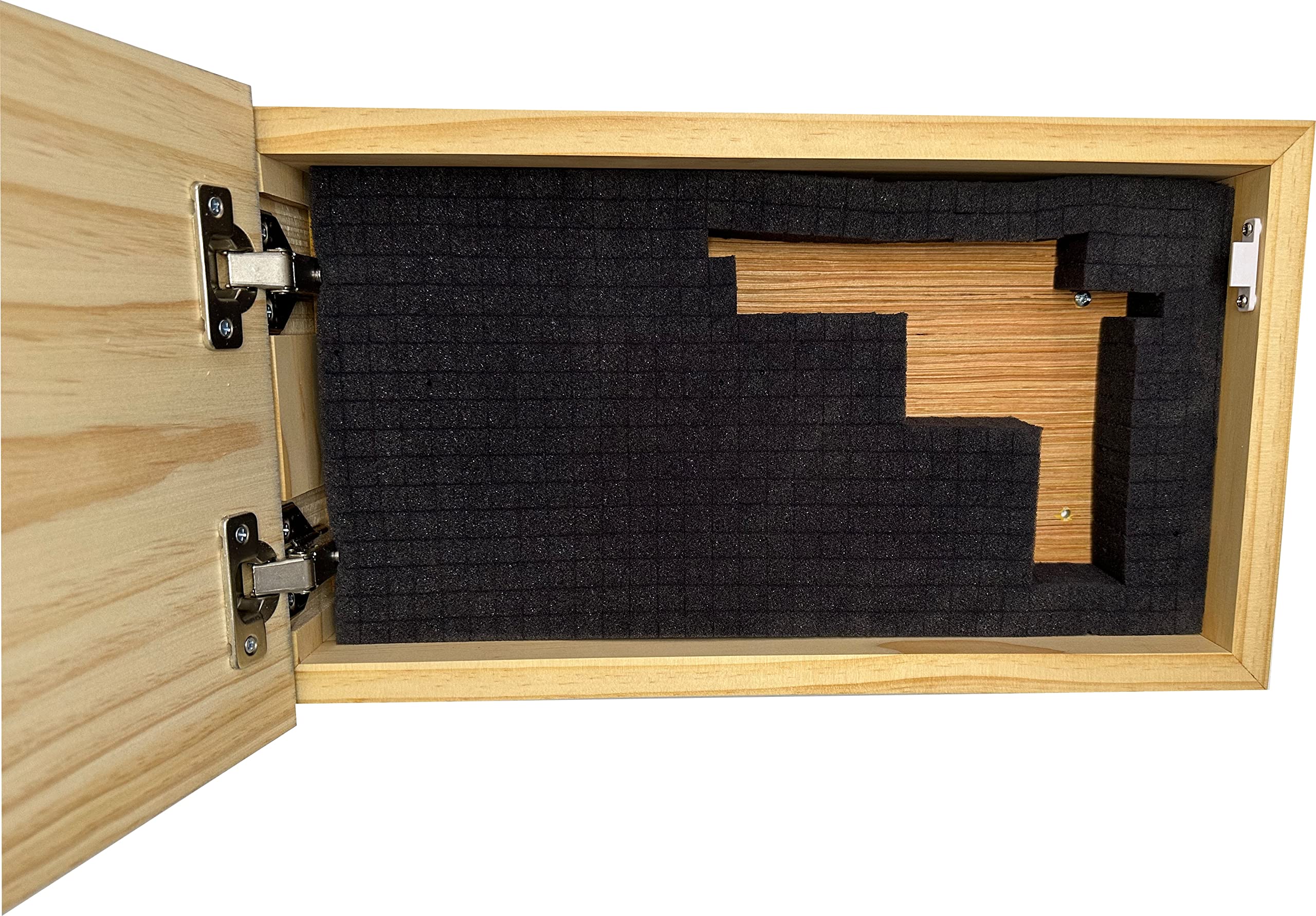 Bellewood Designs American Flag Hidden Gun Safe - Concealed Gun Storage Cabinet with Carved US Flag Design (Gray) - Perfect for Home Security, Bedroom, Office & Concealed Weapon Storage