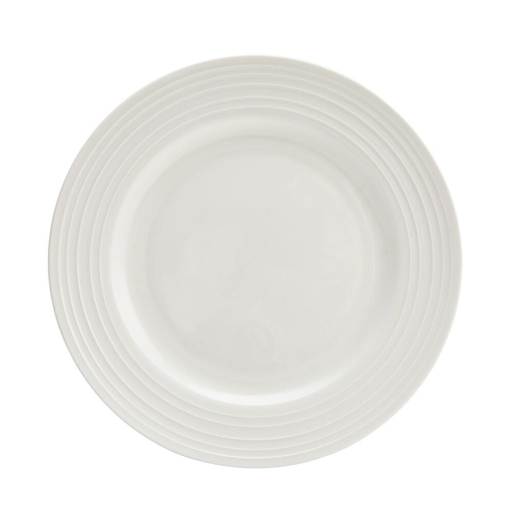 Ciara Set of 4 Elegant Porcelain Dinner Plates - 10.5 Inch Round Plates for Formal Dining, Wedding, Holiday & Everyday Use - Dishwasher & Microwave Safe