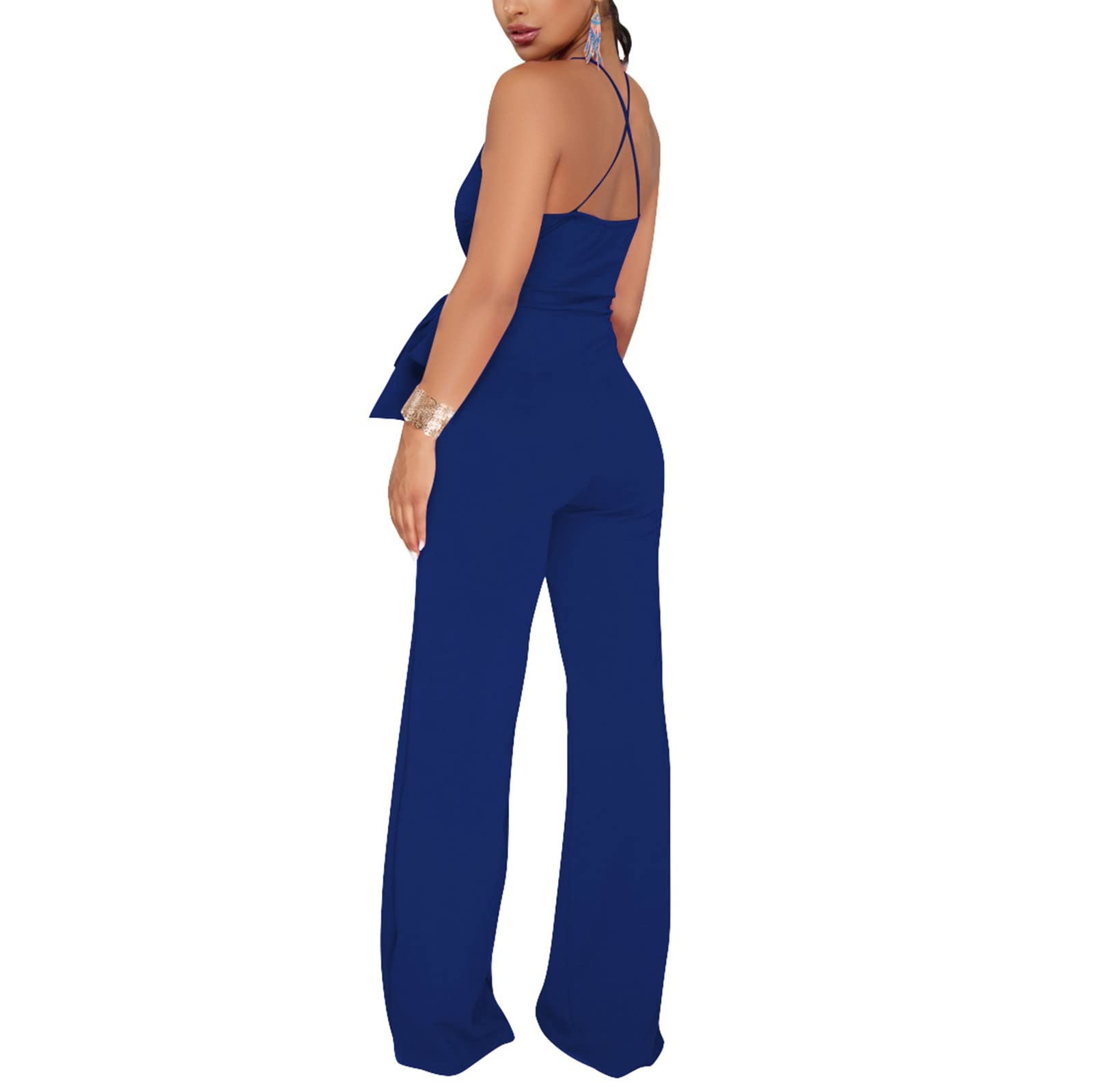 Women's 2-Piece Formal Jumpsuit Outfit - Black Tie Romper with Scrunch Butt Leggings | Winter Workwear & Evening Party Sets | Prime Big Deal Days