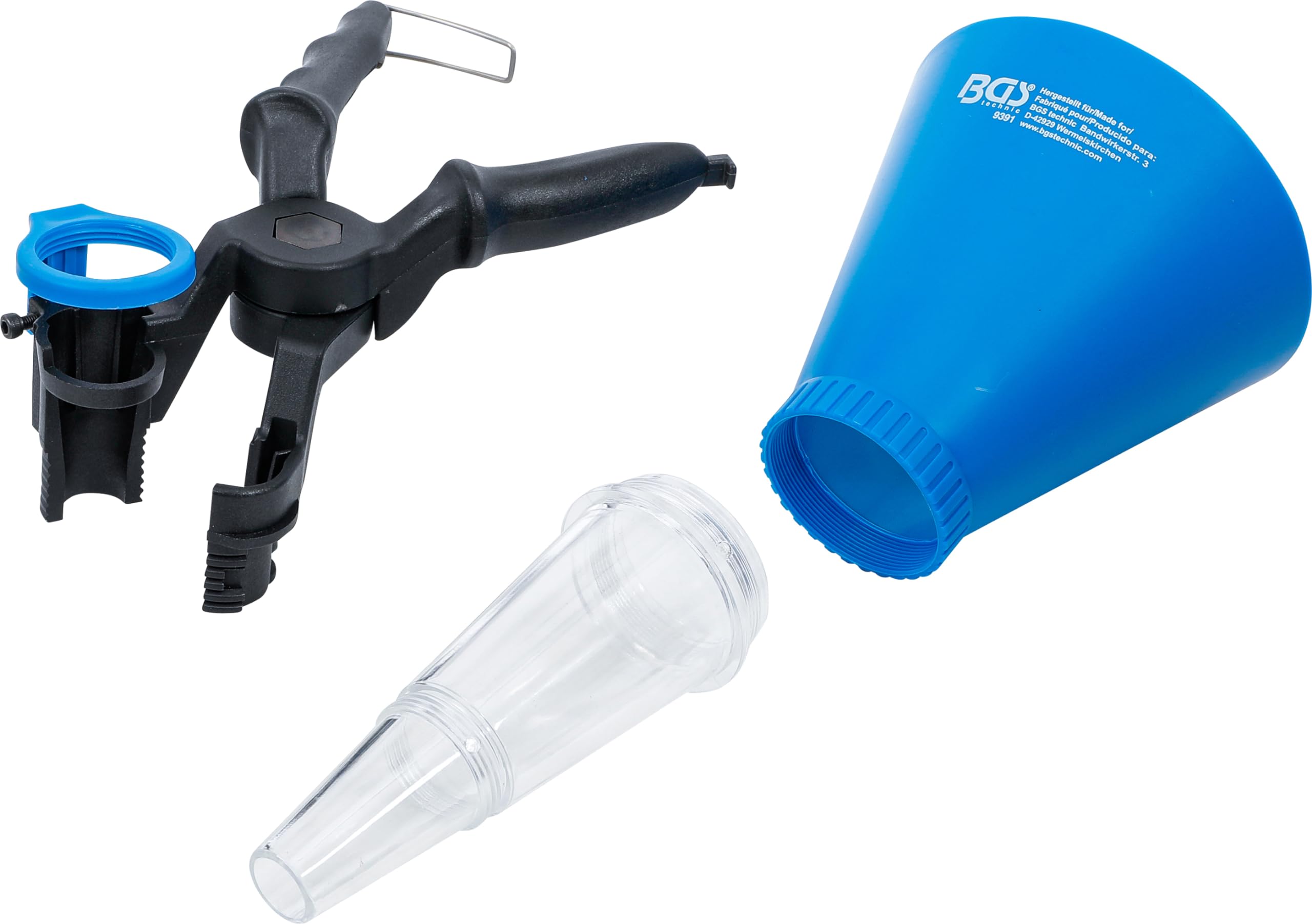 Universal Oil Funnel - BGS 9391 Automotive Fluid Filler Spout for Easy Engine Oil, Transmission & Coolant Refills - Perfect for Cars, Trucks & Motorcycles Maintenance