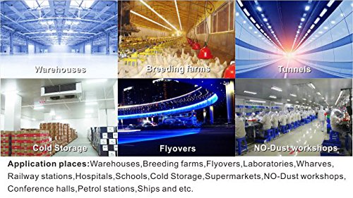 2 Pack 4FT Waterproof 30W TRIPROOF LED Light Tubes - Durable Outdoor Lighting for Parking Lots, Car Washes, Garages & Commercial Use