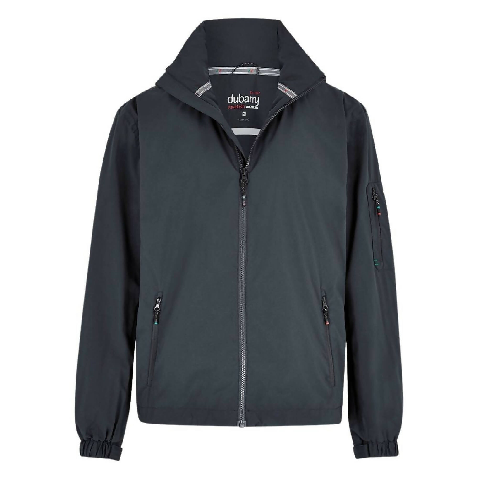 DUBARRY Croatia Waterproof Crew Jacket for Men & Women | Windproof Rain Jacket with Fleece Lining | Outdoor Hiking, Camping & Travel Coat in Graphite Color