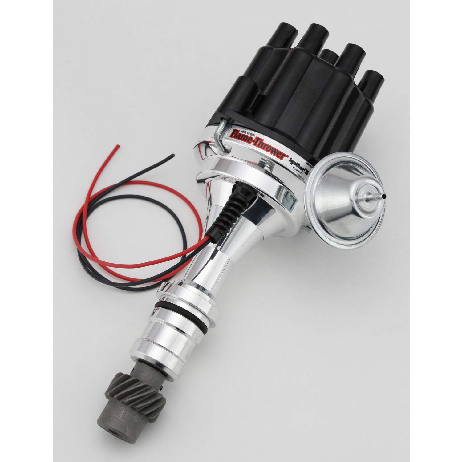 Pertronix D110700 Flame-Thrower Plug & Play Vacuum Advance Billet Electronic Distributor with Ignitor II Technology - Compatible with Oldsmobile V8 Engines - High Performance Ignition Upgrade for Classic Cars & Hot Rods
