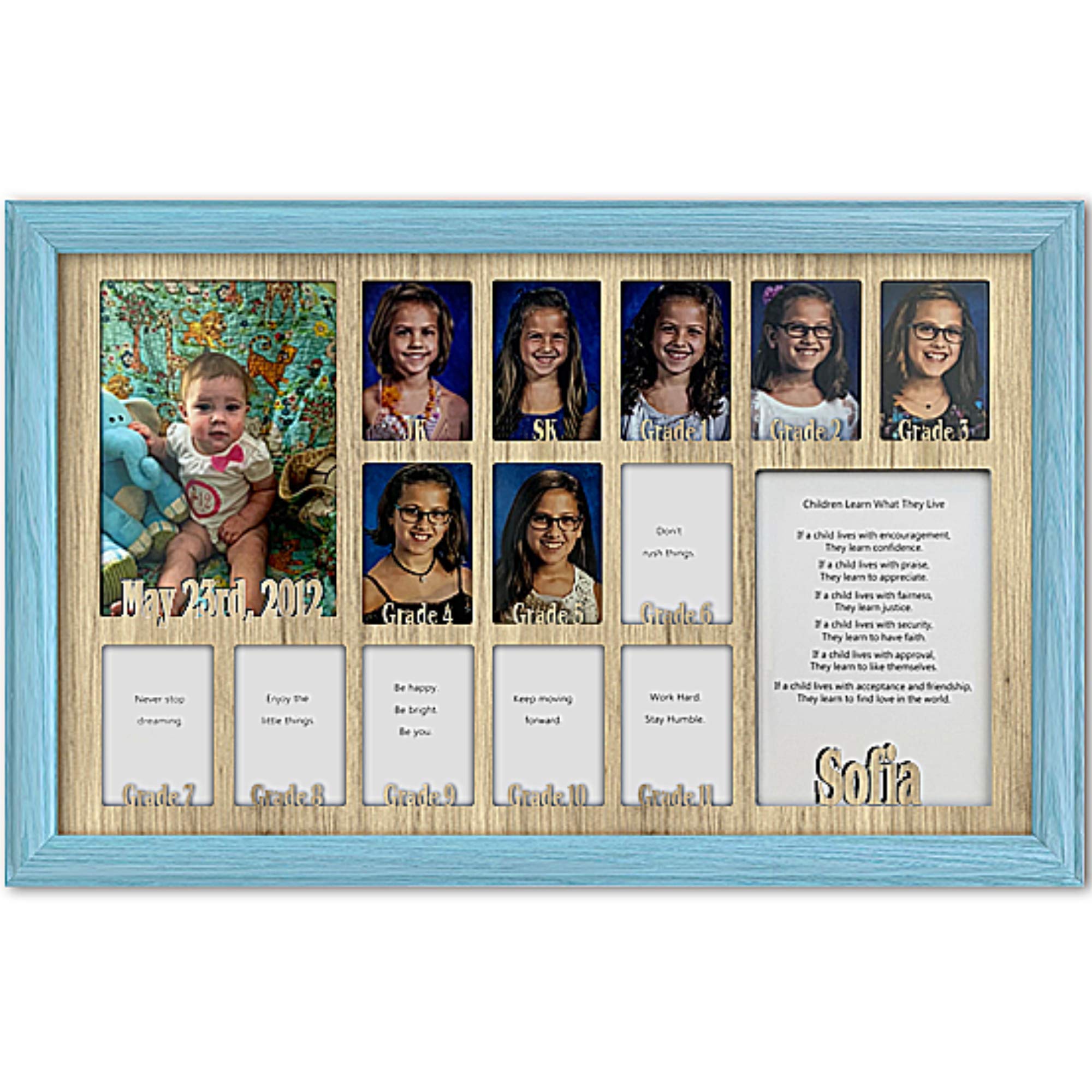 Personalized Northland School Years Photo Frame - Holds Twelve 2.5
