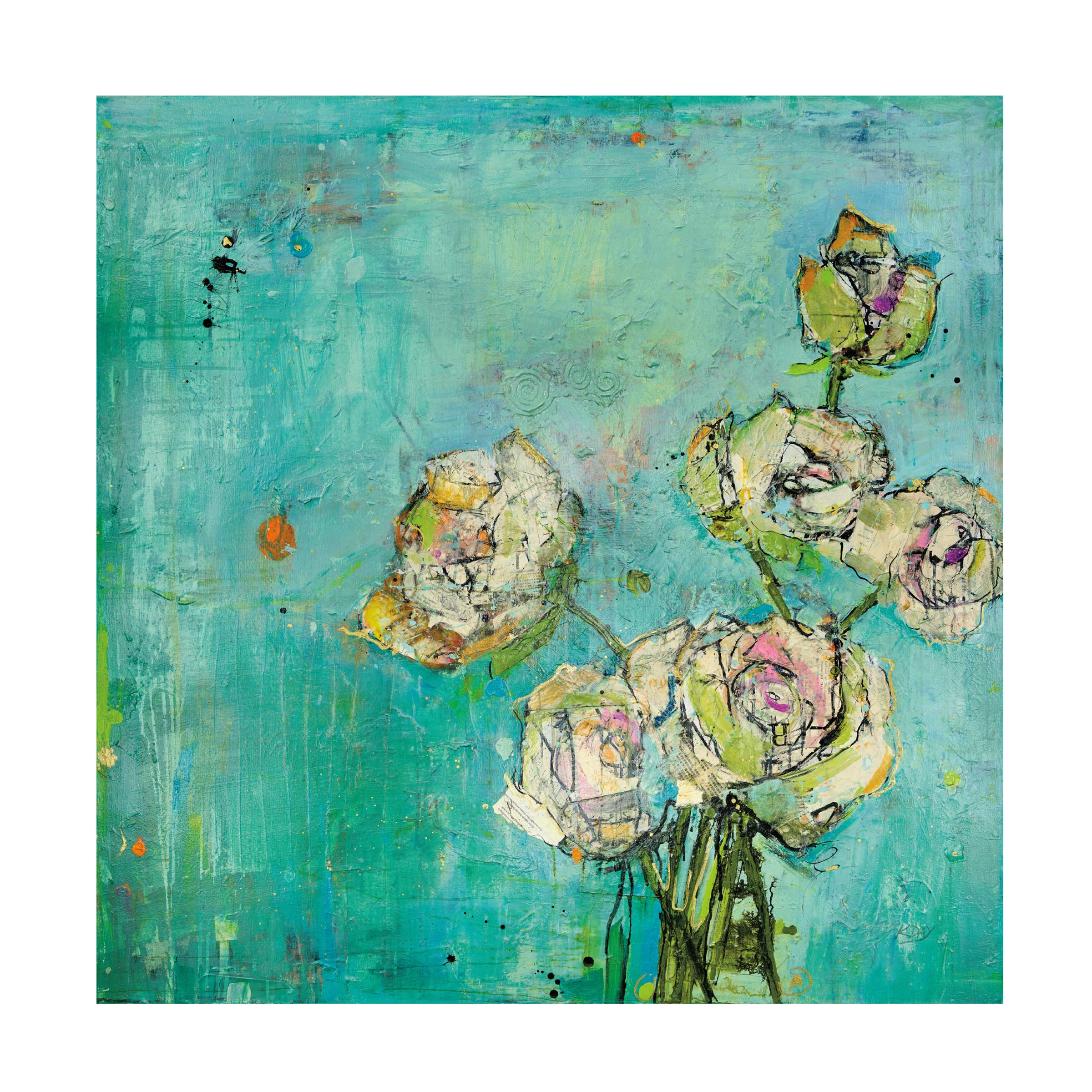 Trademark Fine Art 18x18 Effulgence by Kellie Day - Vibrant Abstract Canvas Wall Art in Multiple Colors - Perfect for Living Room, Bedroom & Office Decor