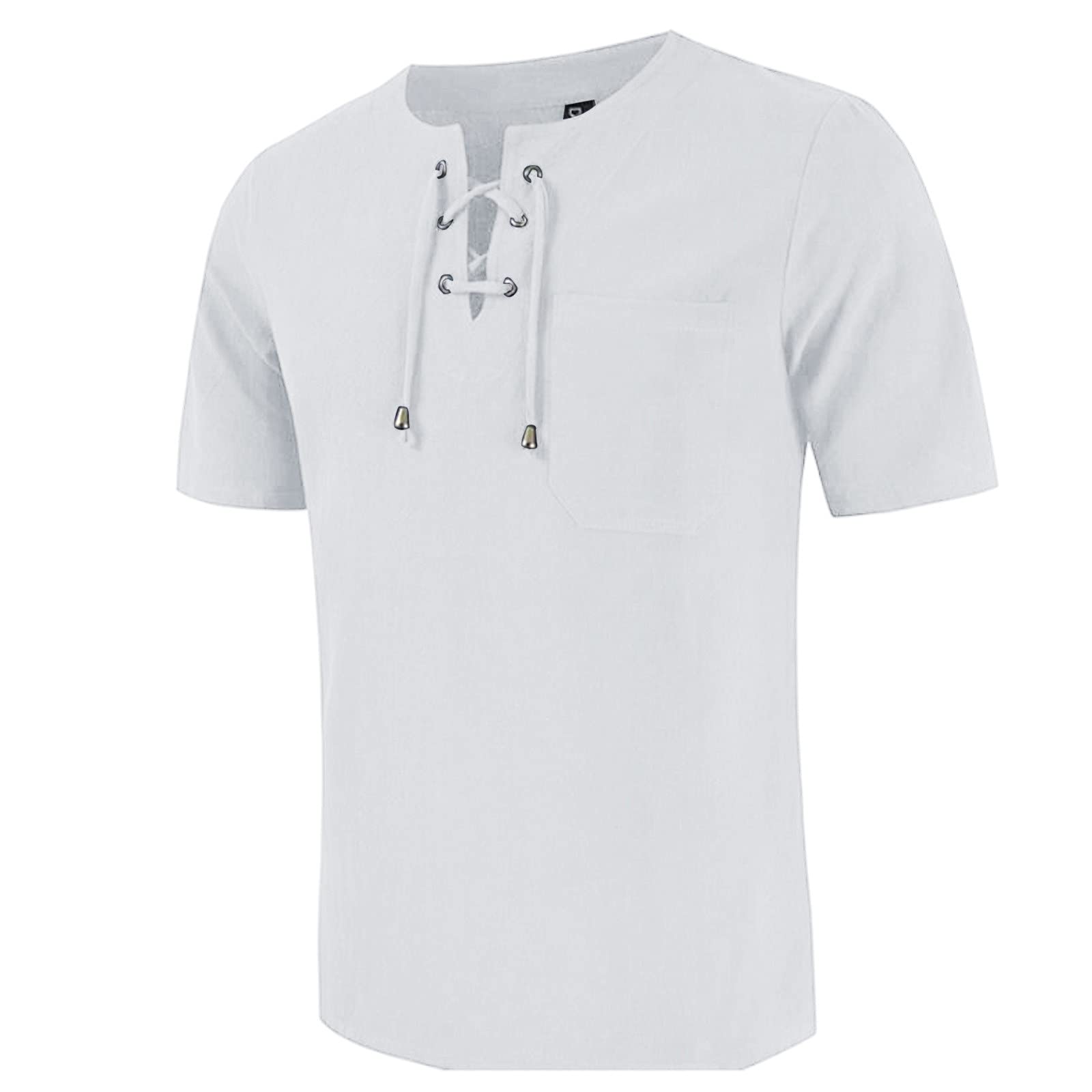 Men's Cotton Short Sleeve Casual T-Shirt - Breathable Loose Fit Outdoor Shirt for Summer, Hiking & Everyday Wear